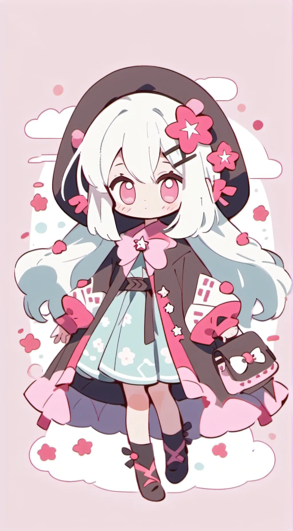 ai character: Violet background