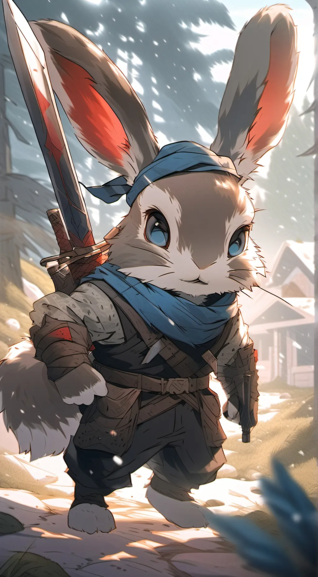 ai character: Optimus bunny background
