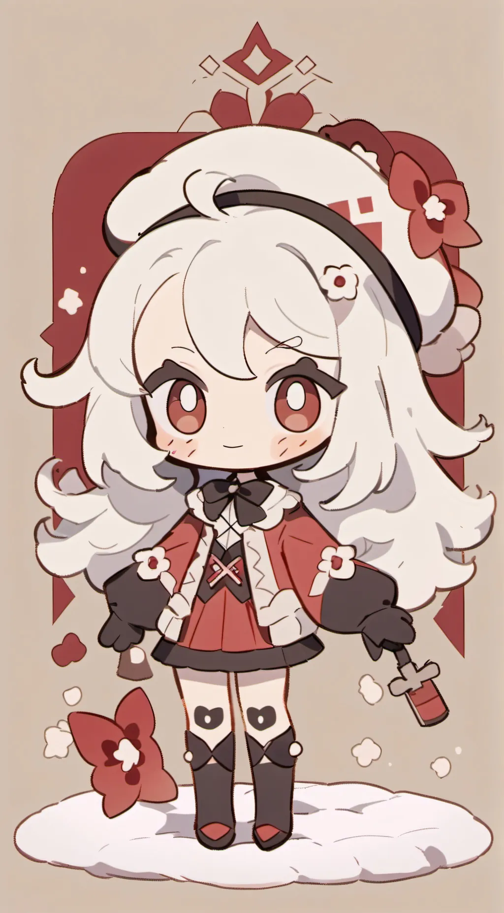 ai character: white place background