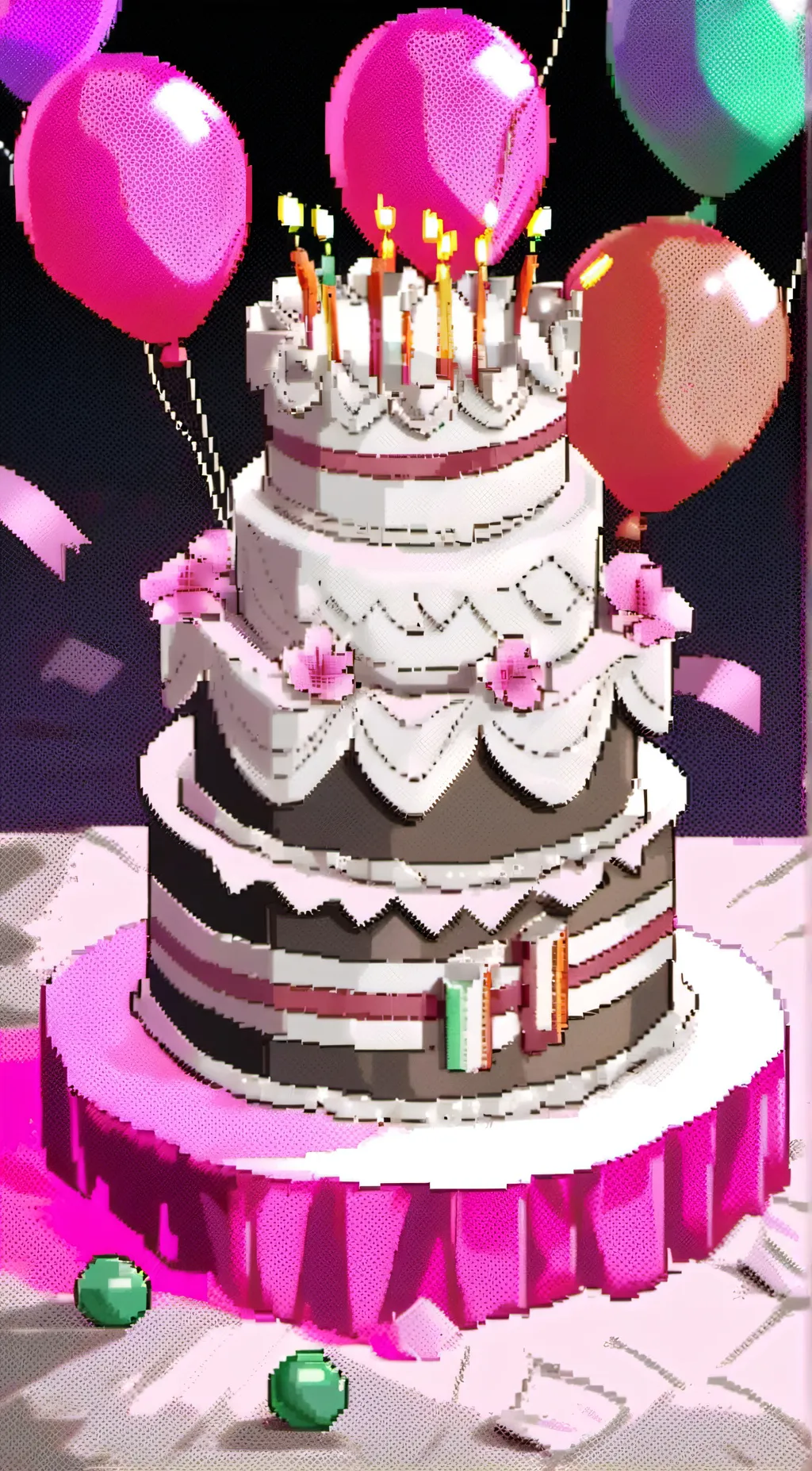 ai character: Happy birthday background