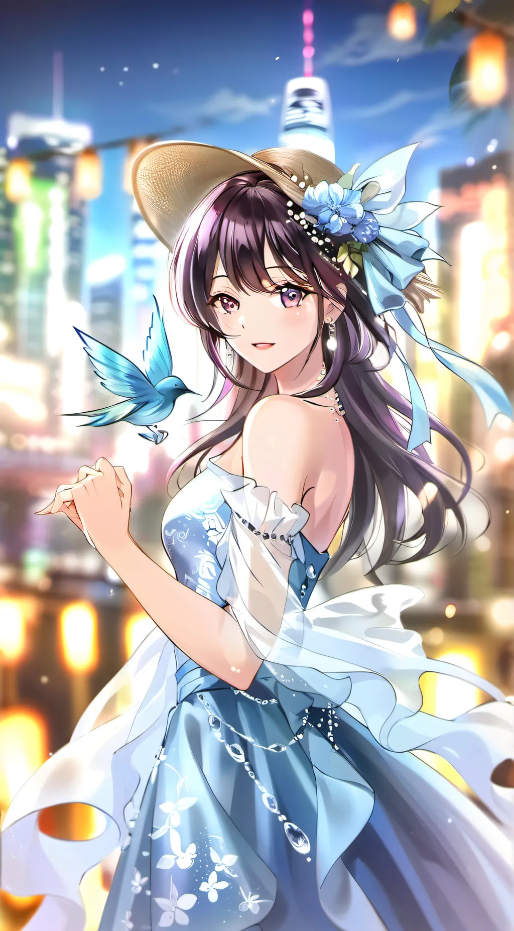 ai character: MHA Beach! background