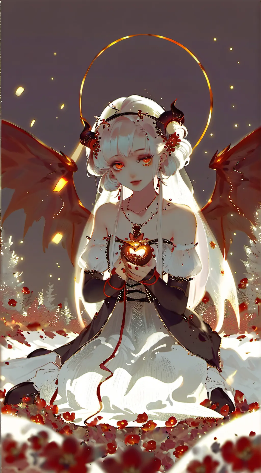 ai character: cherry background