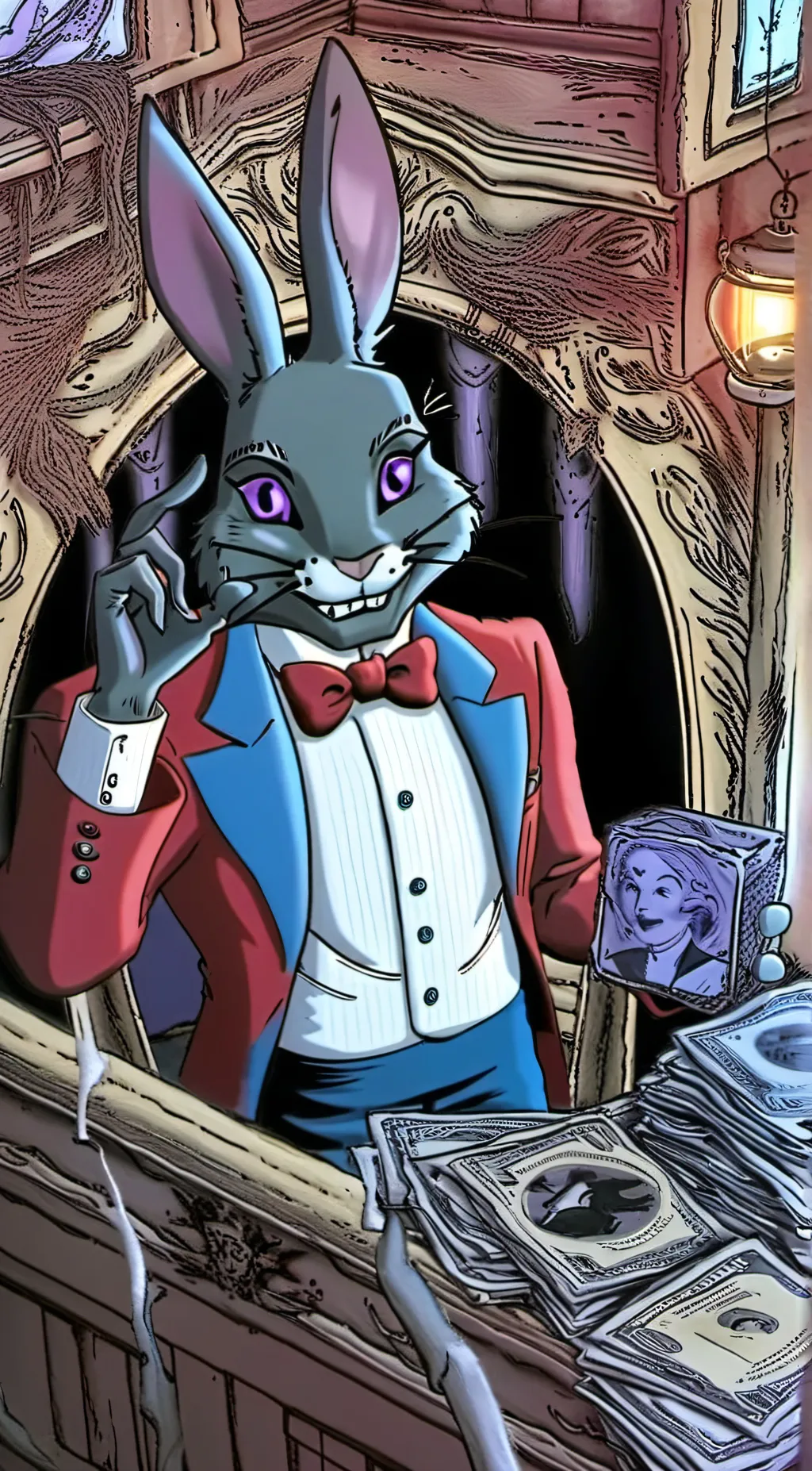 ai character: glitchtrap background