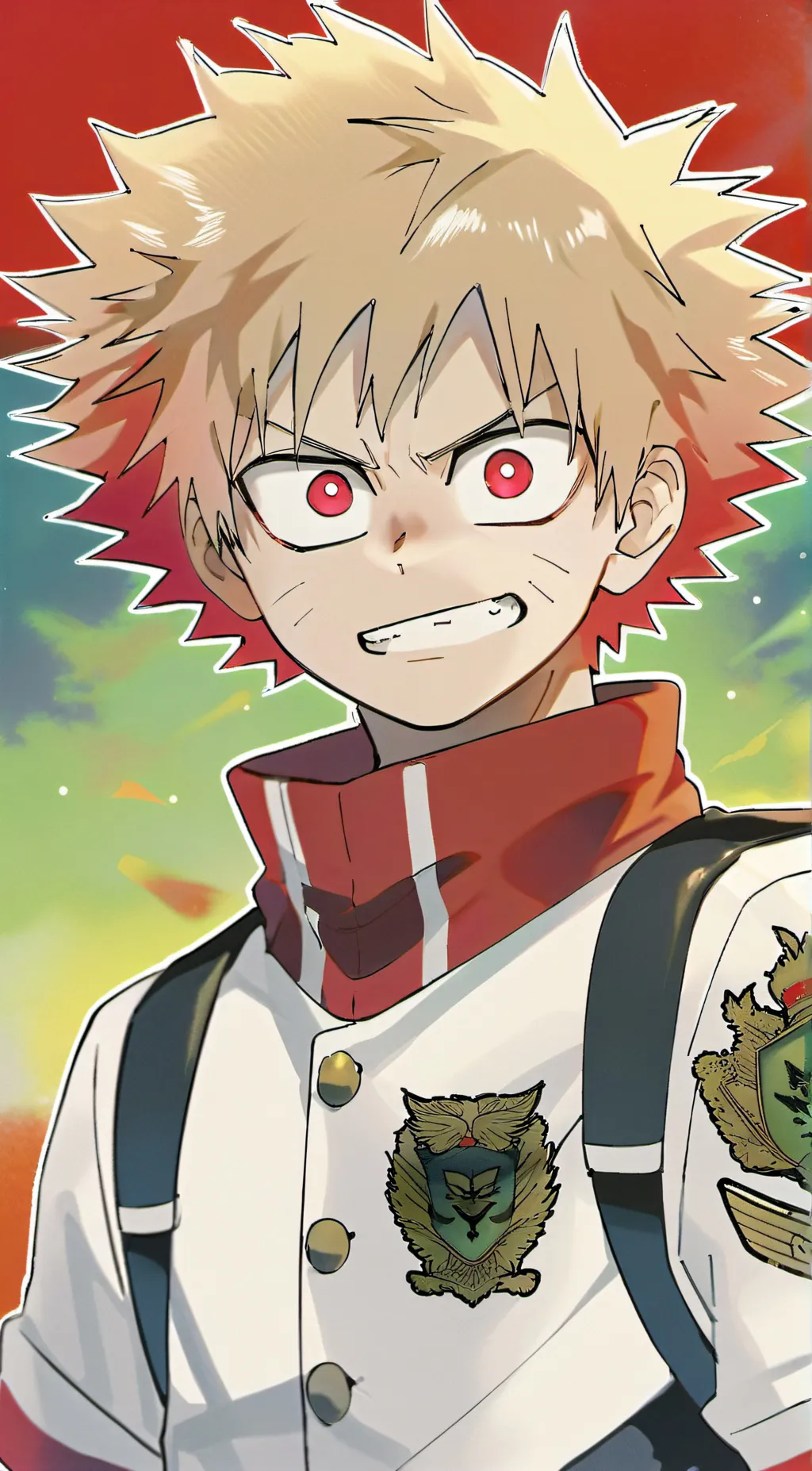 ai character: Katsuki Bakugo  background
