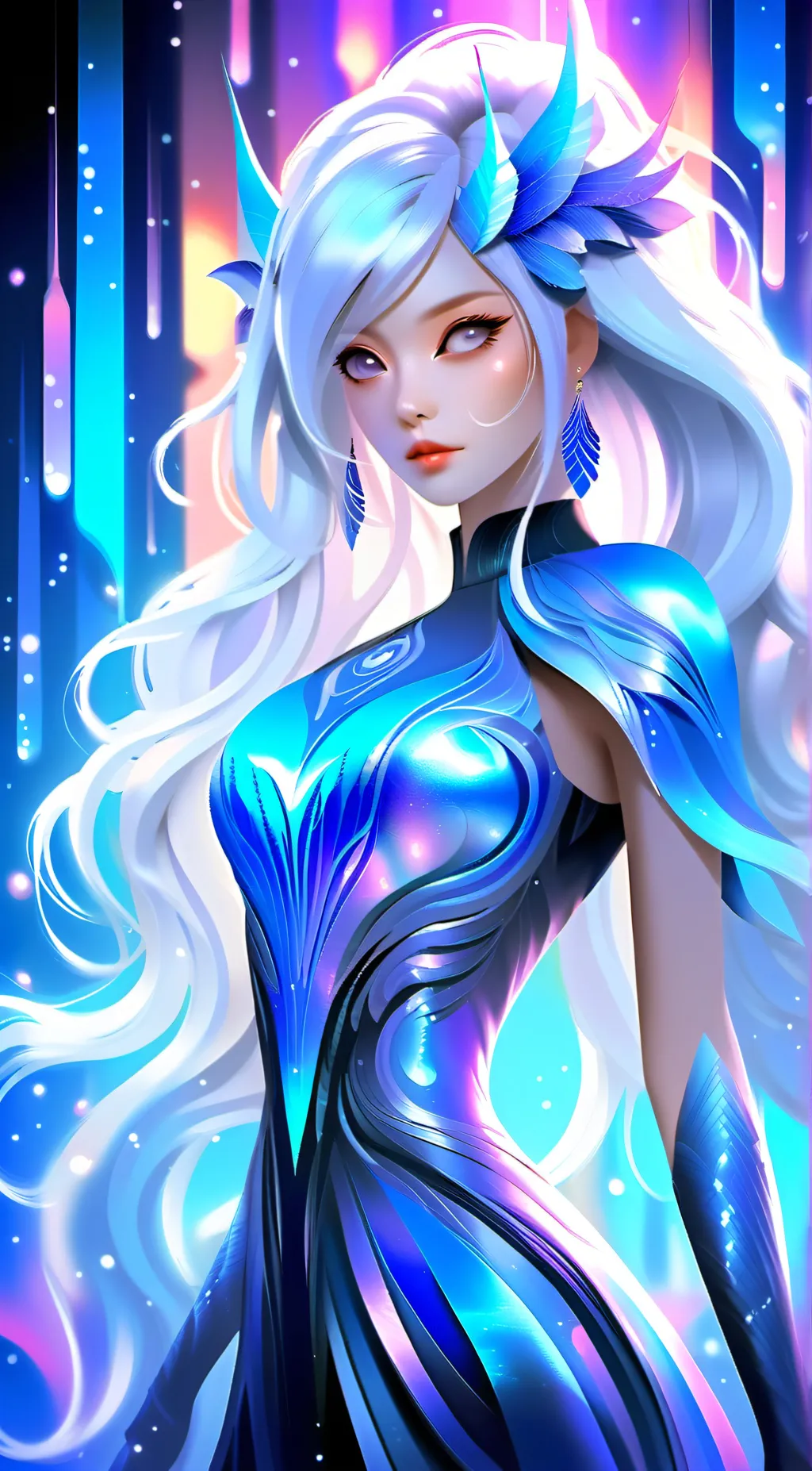 ai character: Winter  background