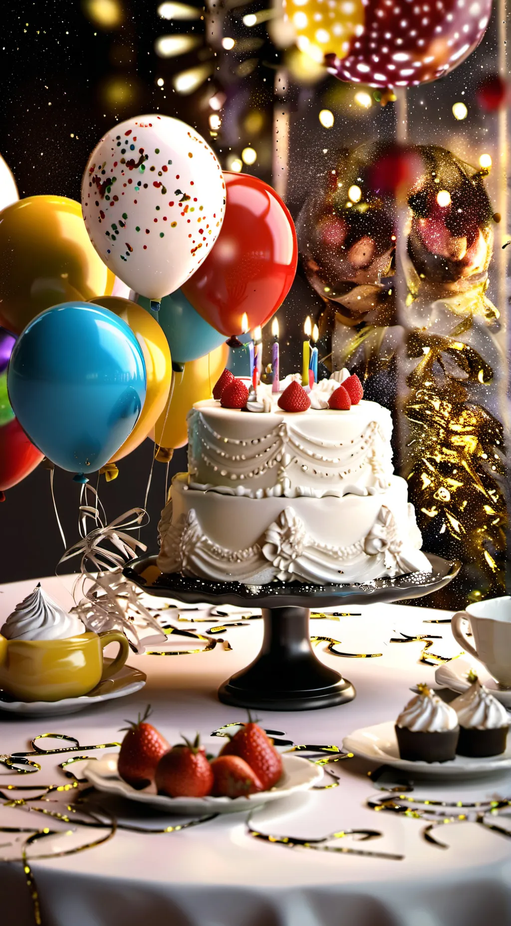 ai character: happy birthday  background