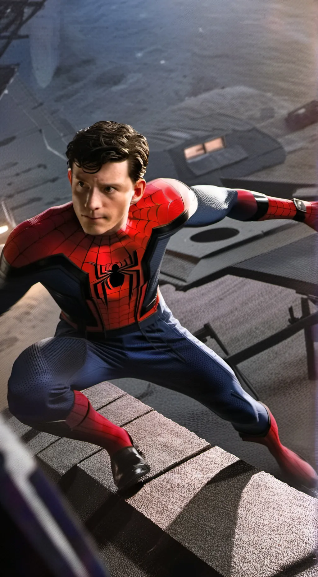 ai character: spiderman  background