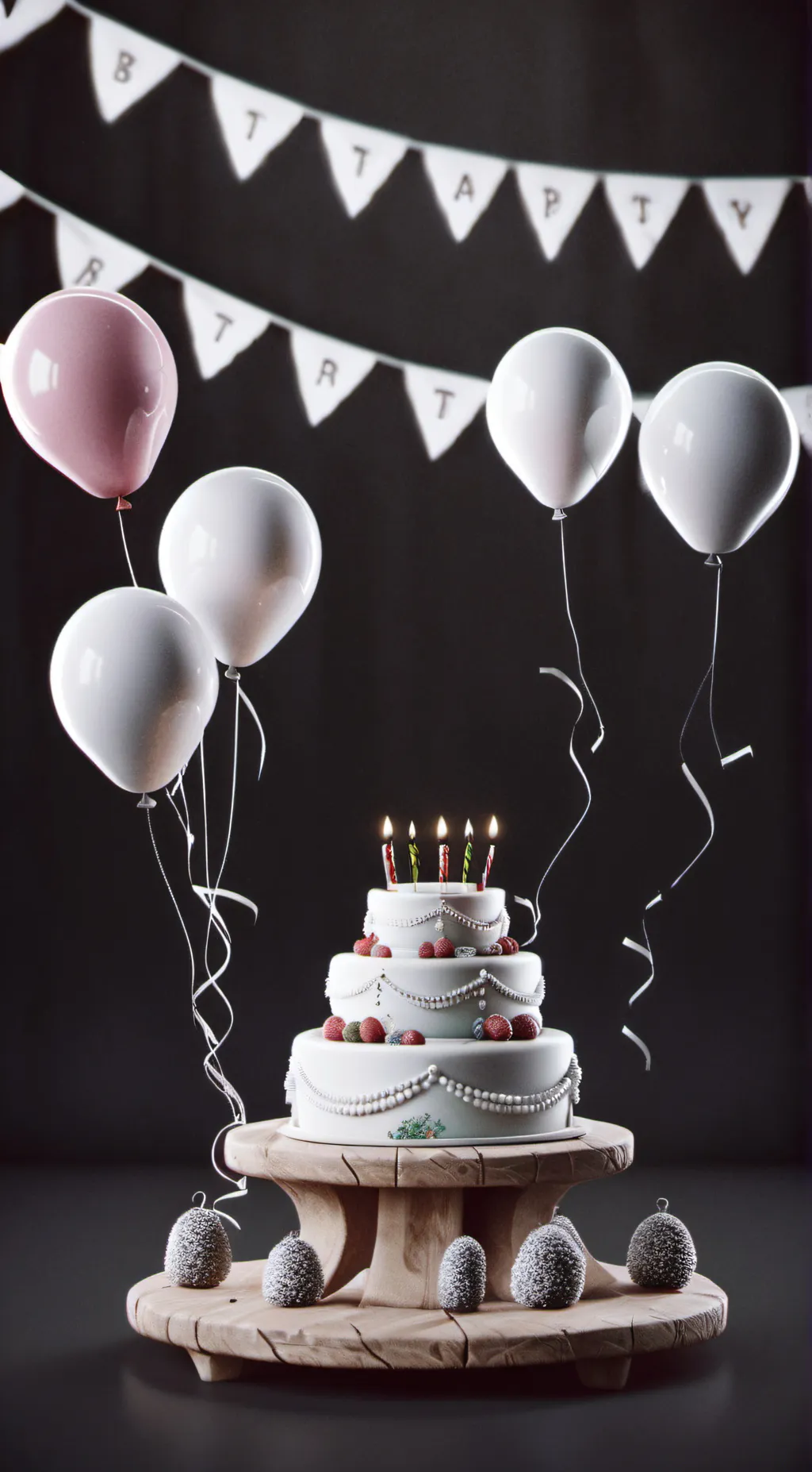 ai character: happy birthday background