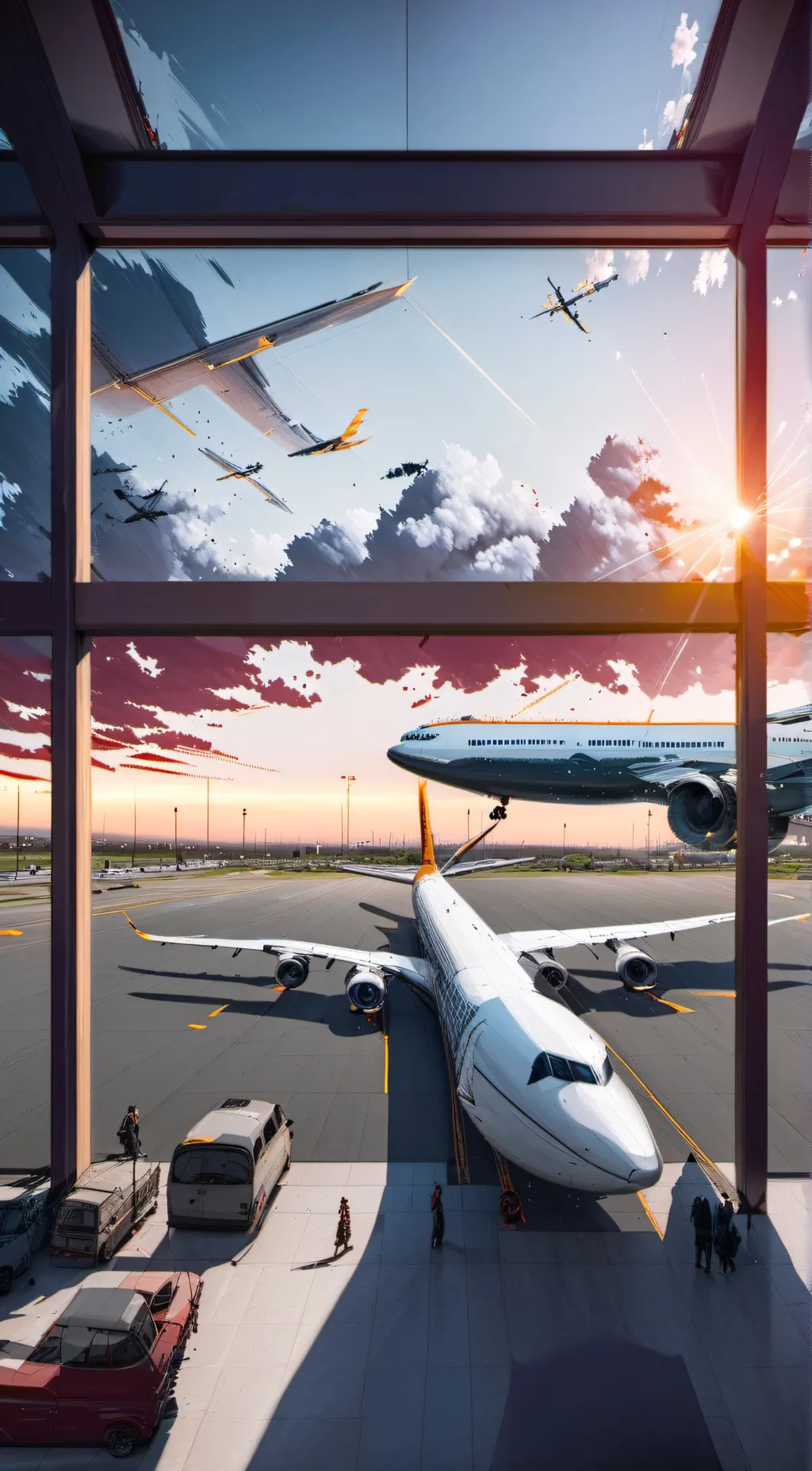 ai character: the airport background