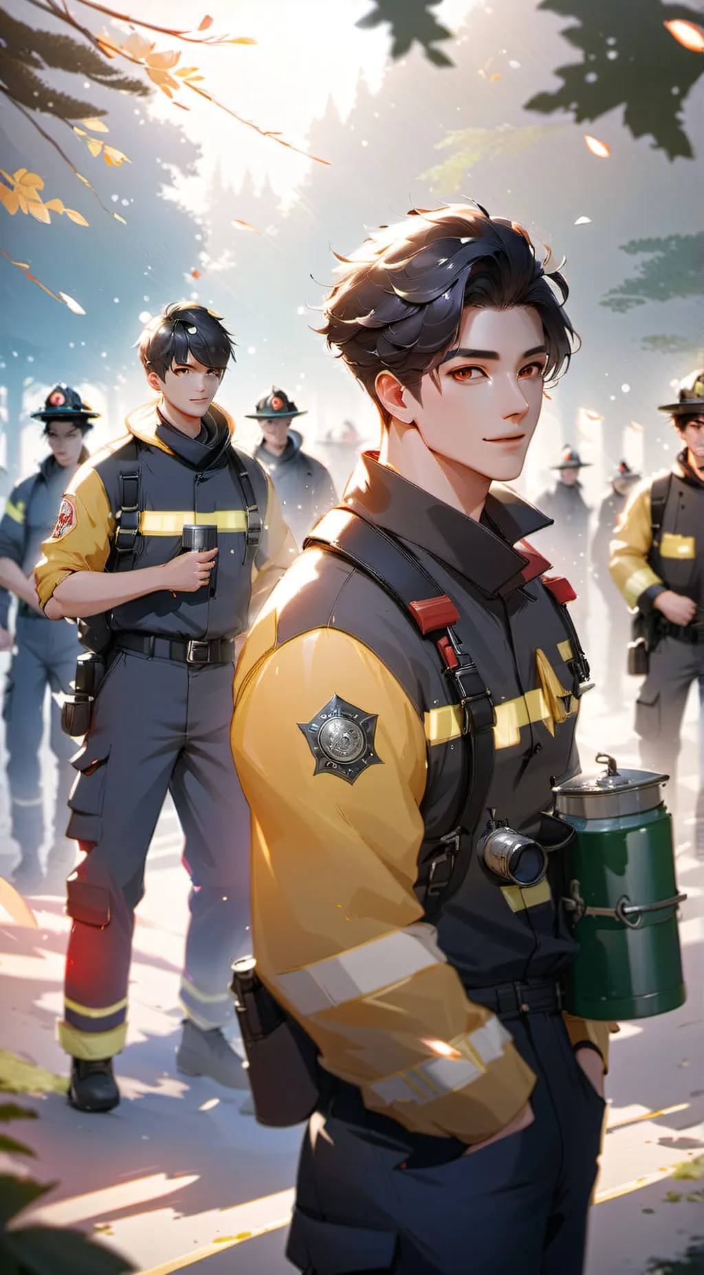 ai character: Fire Fighters background
