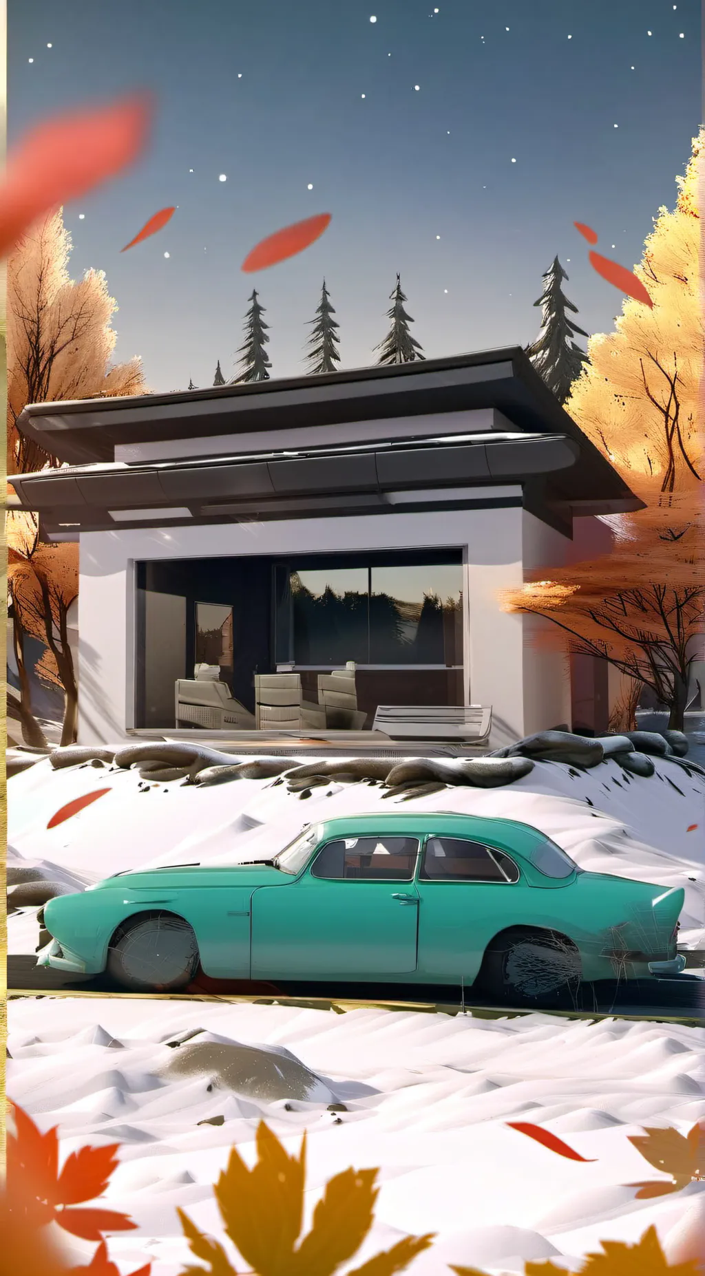 ai character: Tv woman and tv ma background