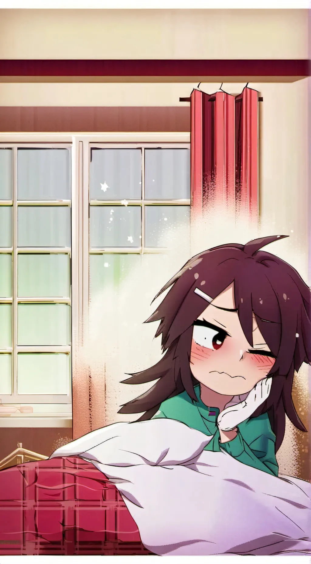 ai character: A very Sick day  background