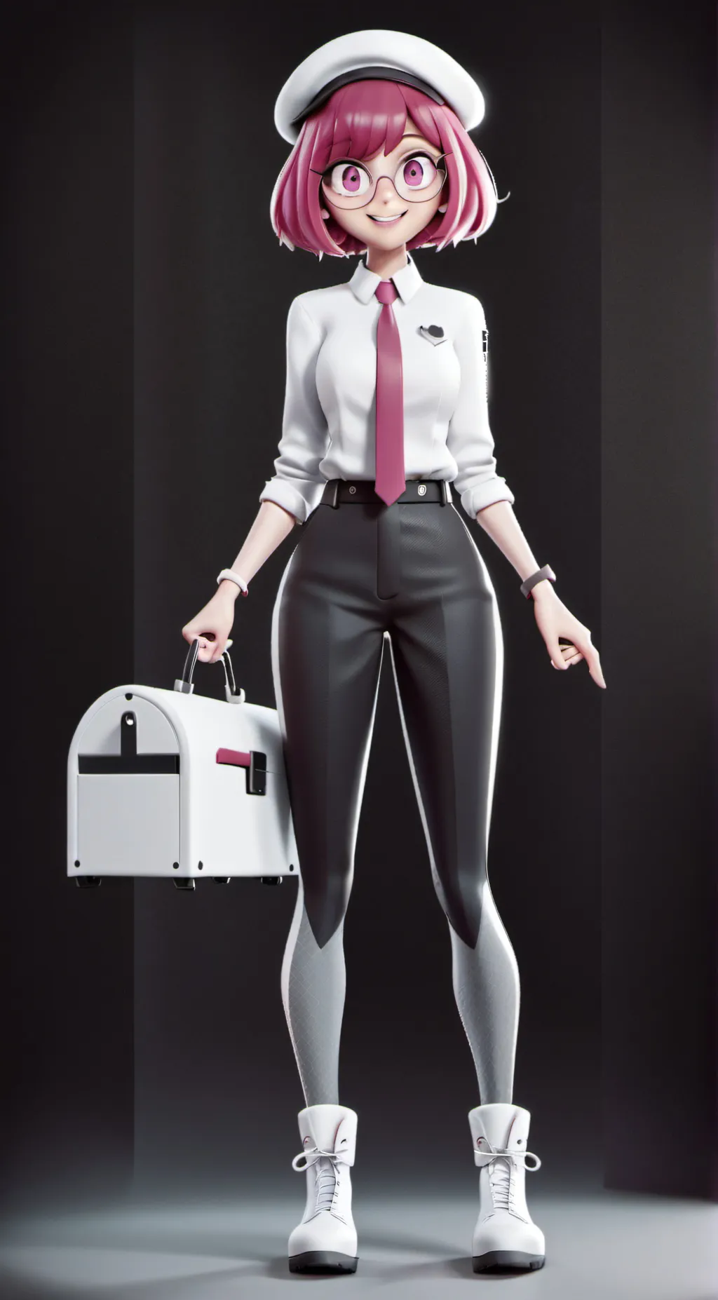ai character: mailbox girl background