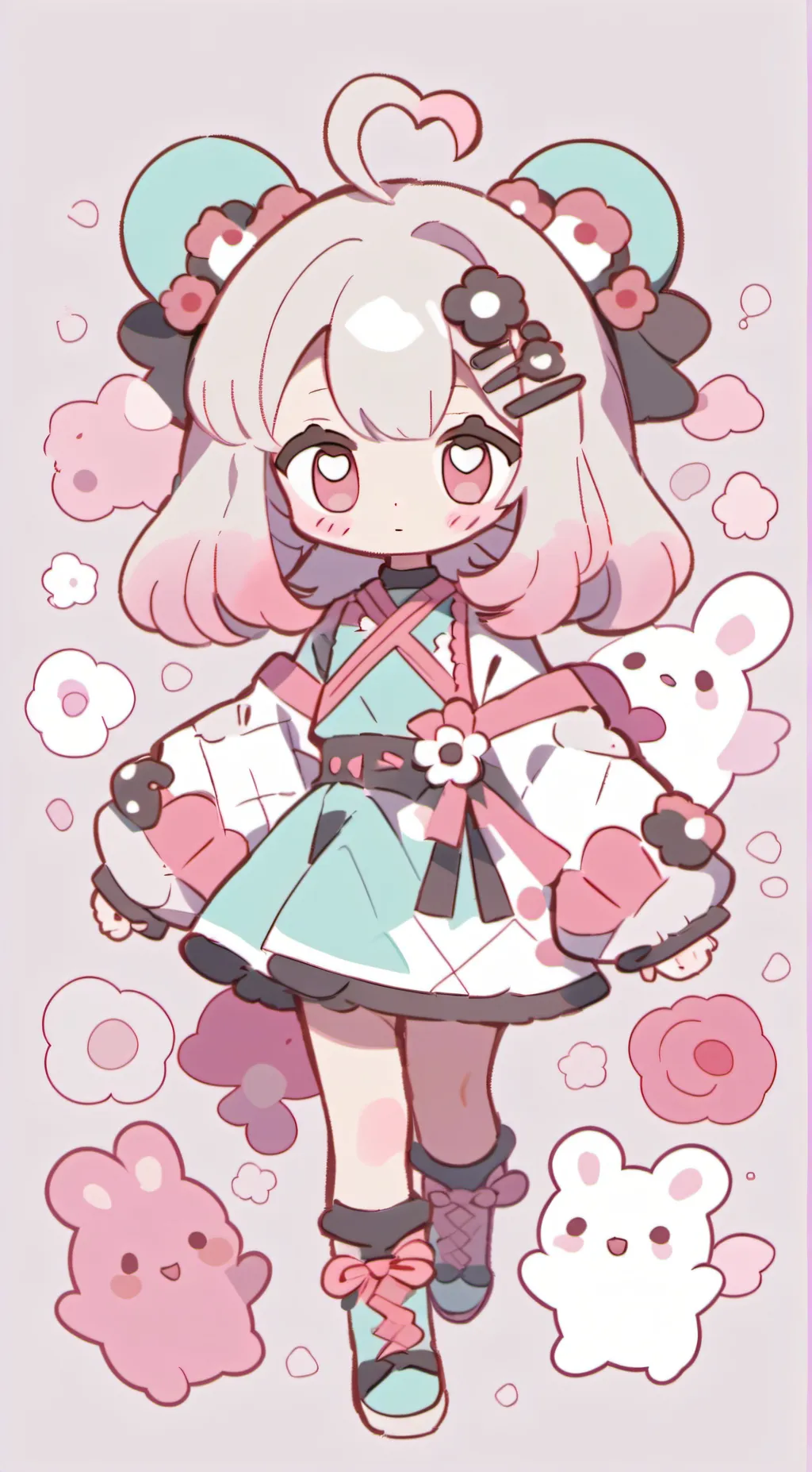 ai character: singing stage  background