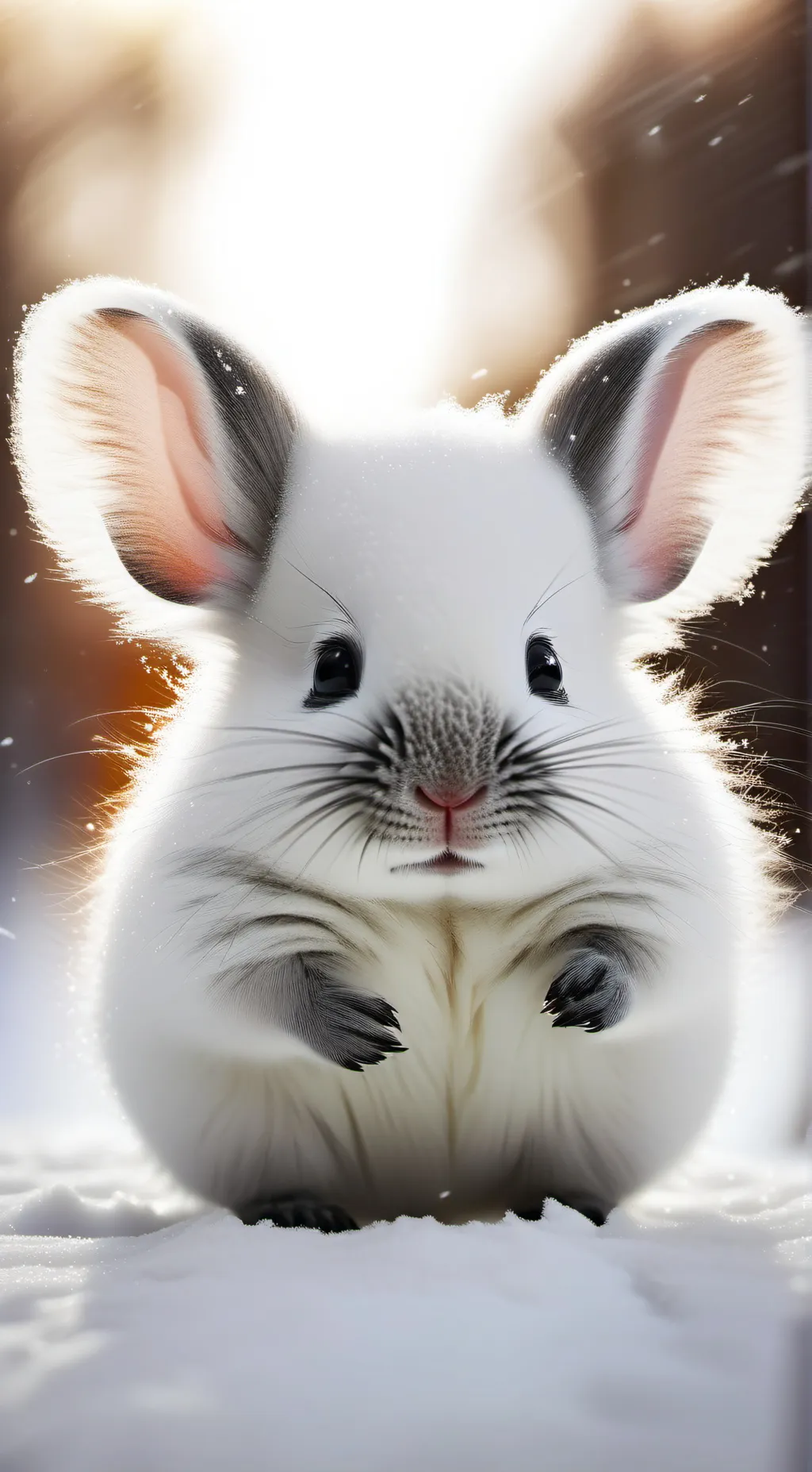 ai character: Baby chinchilla  background
