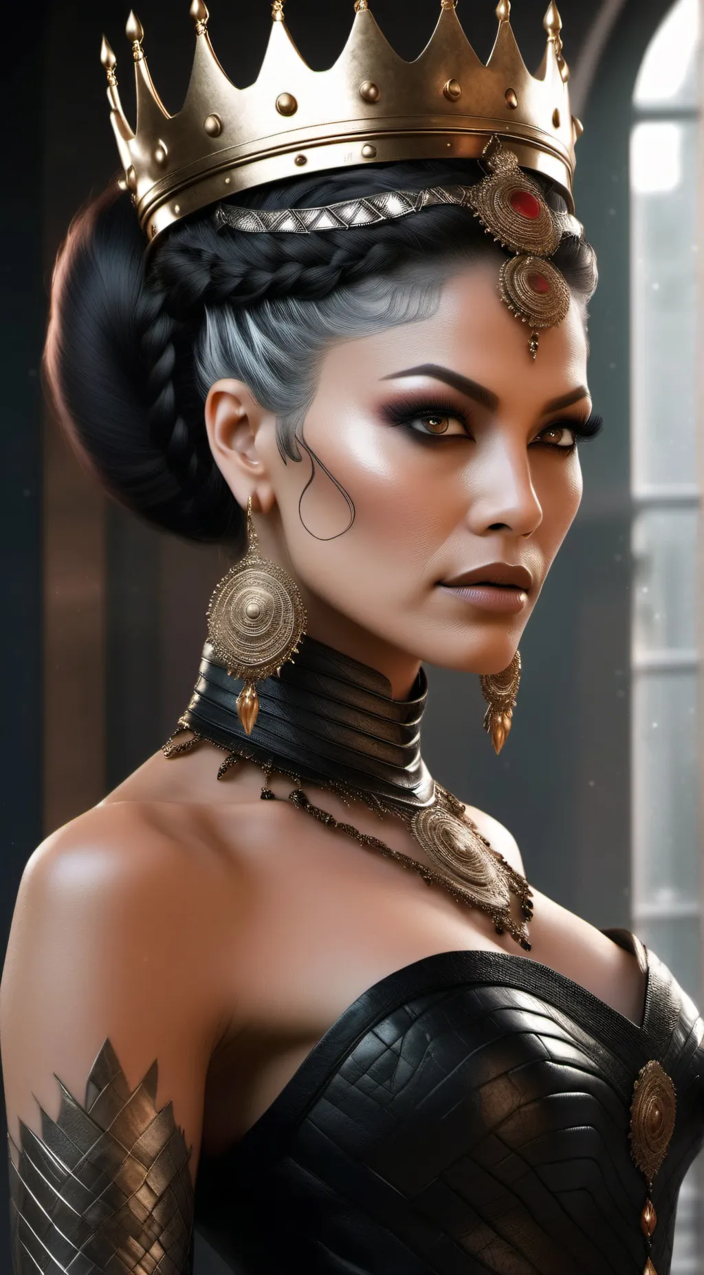 ai character: alien queen  background