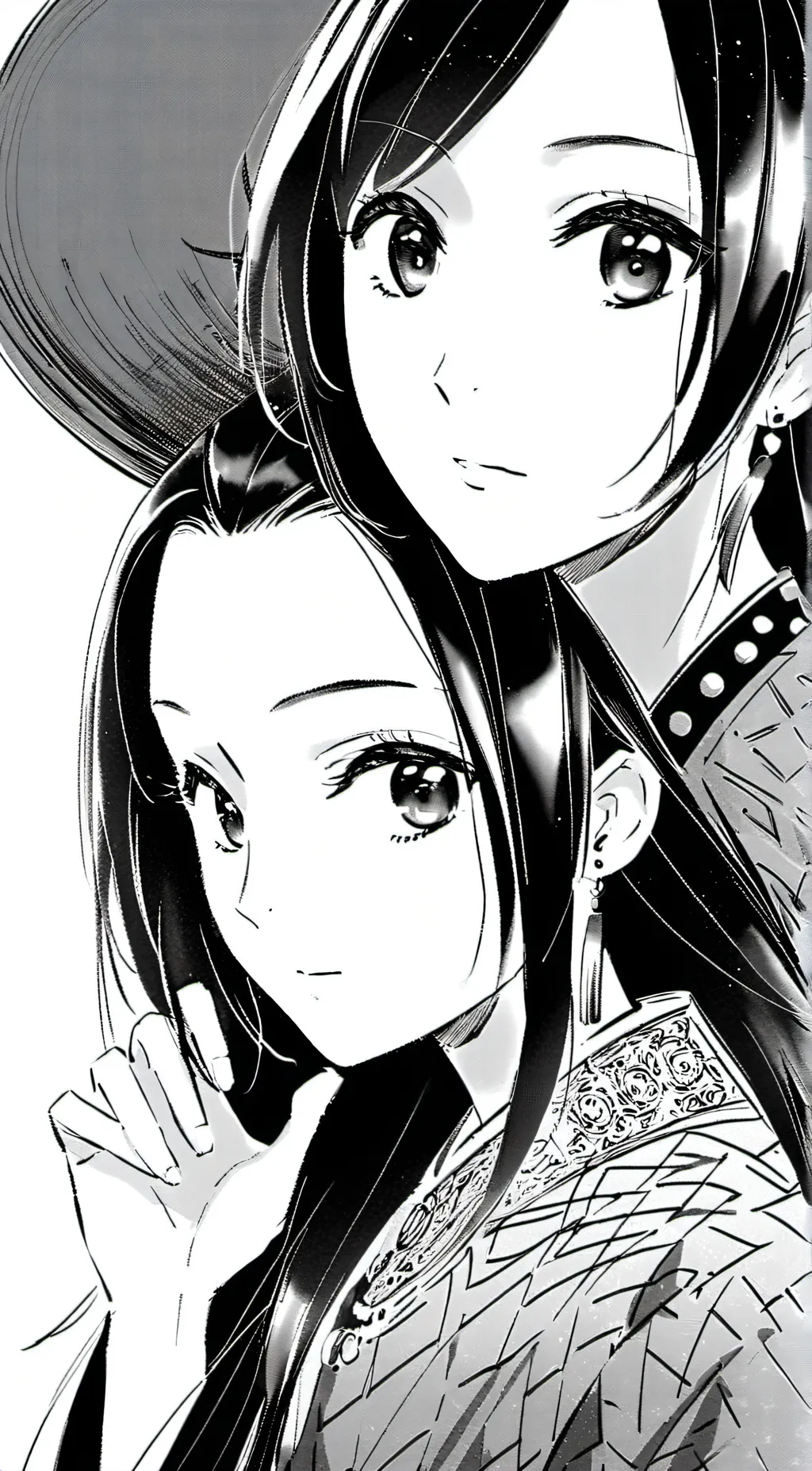 ai character: Miss c and miss b background