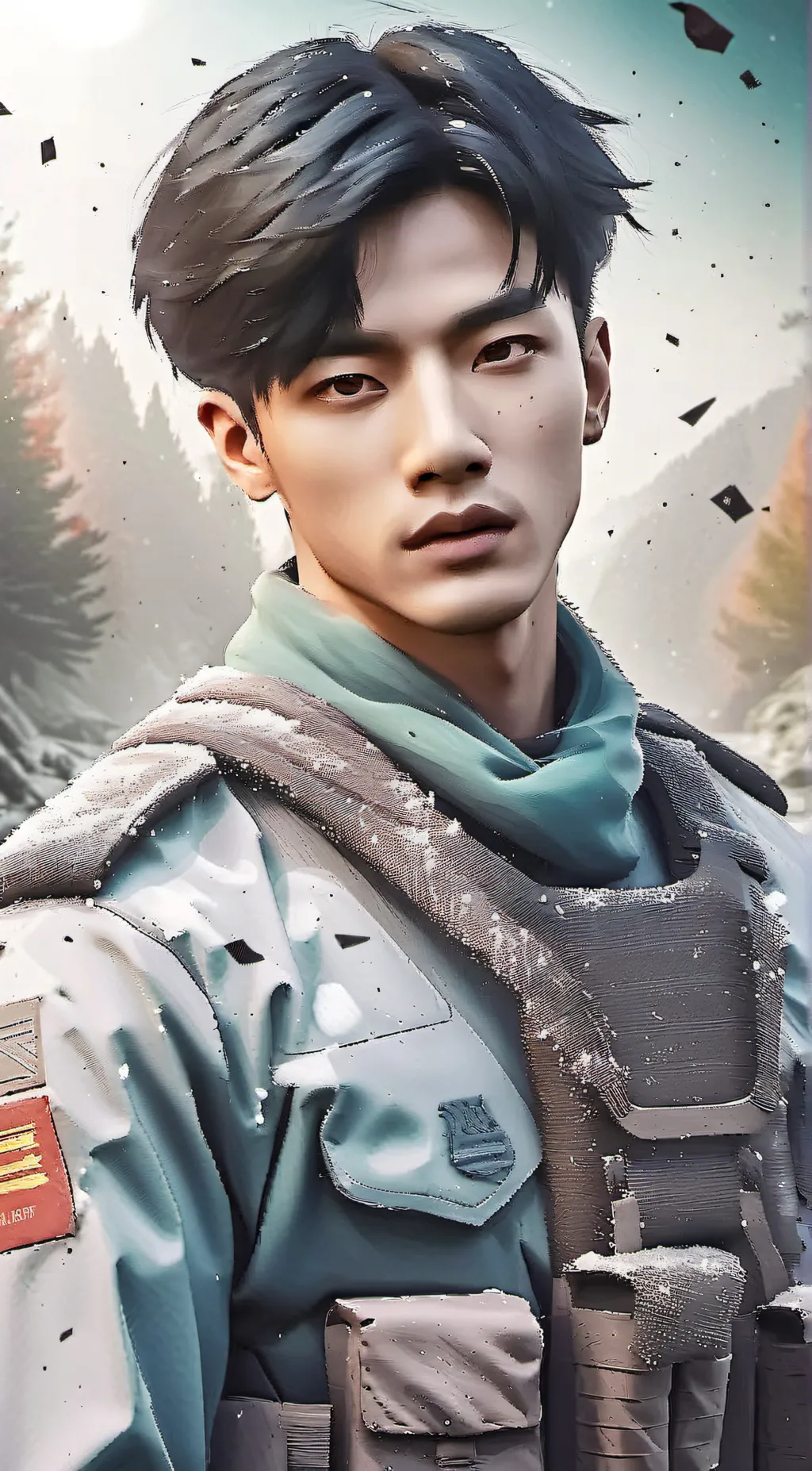 ai character: BTS Military background