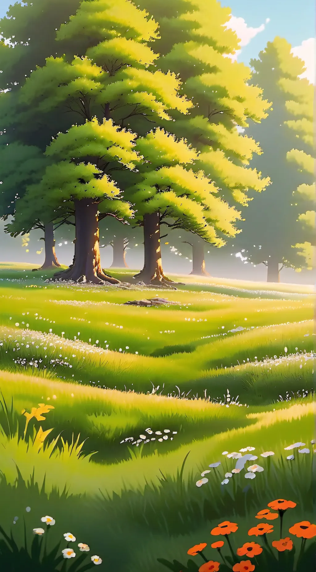 ai character: grass part two background