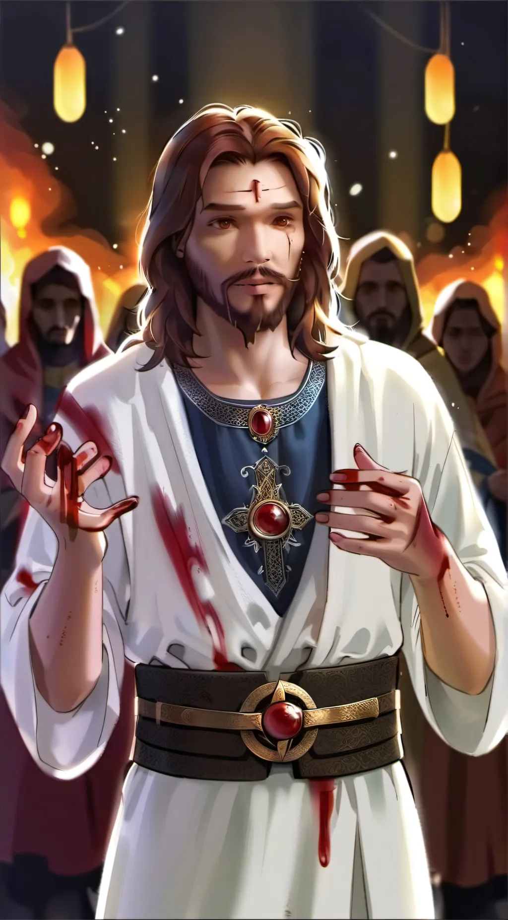 ai character: Jesus background