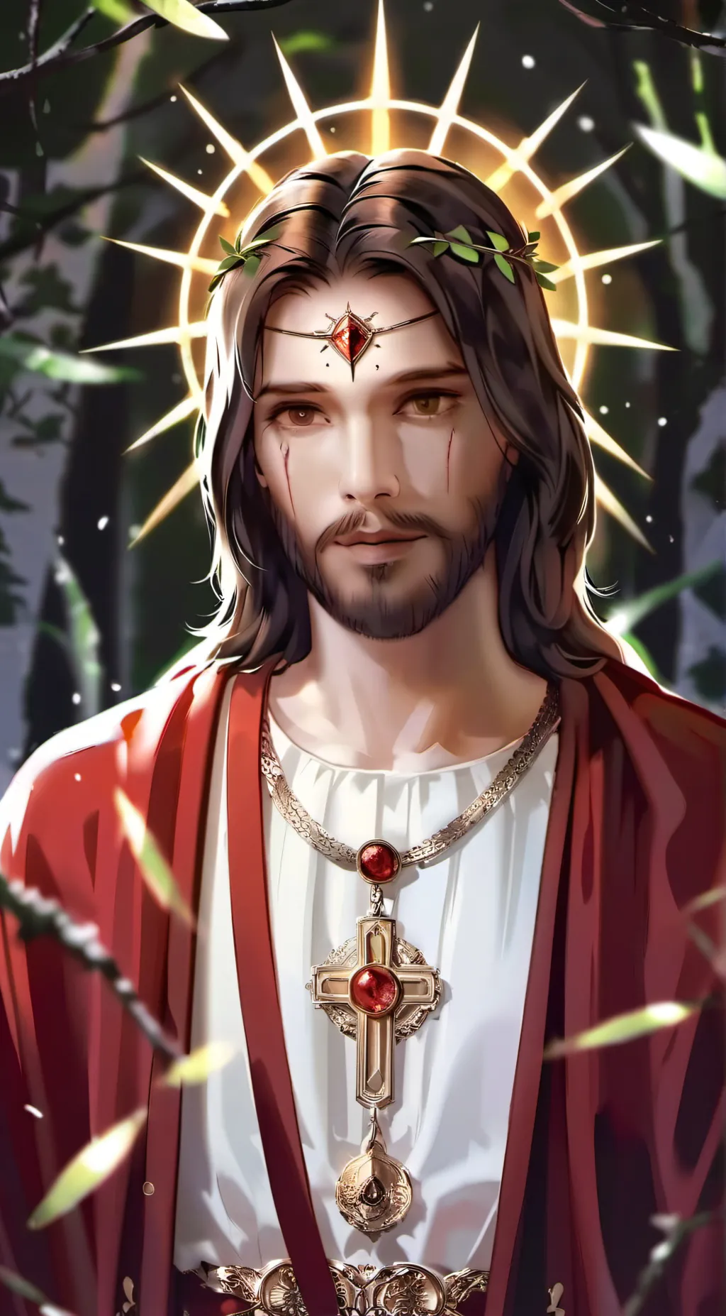 ai character: Jesus background