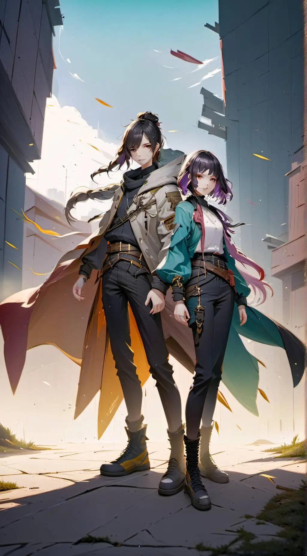 ai character: Total Duo.  background