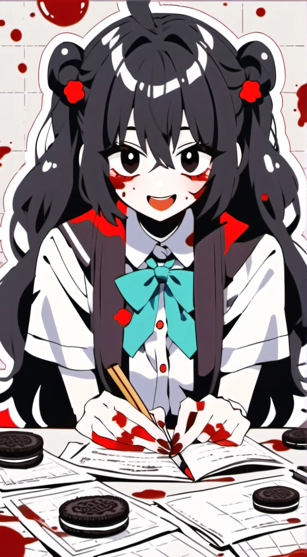 ai character: miss circle background