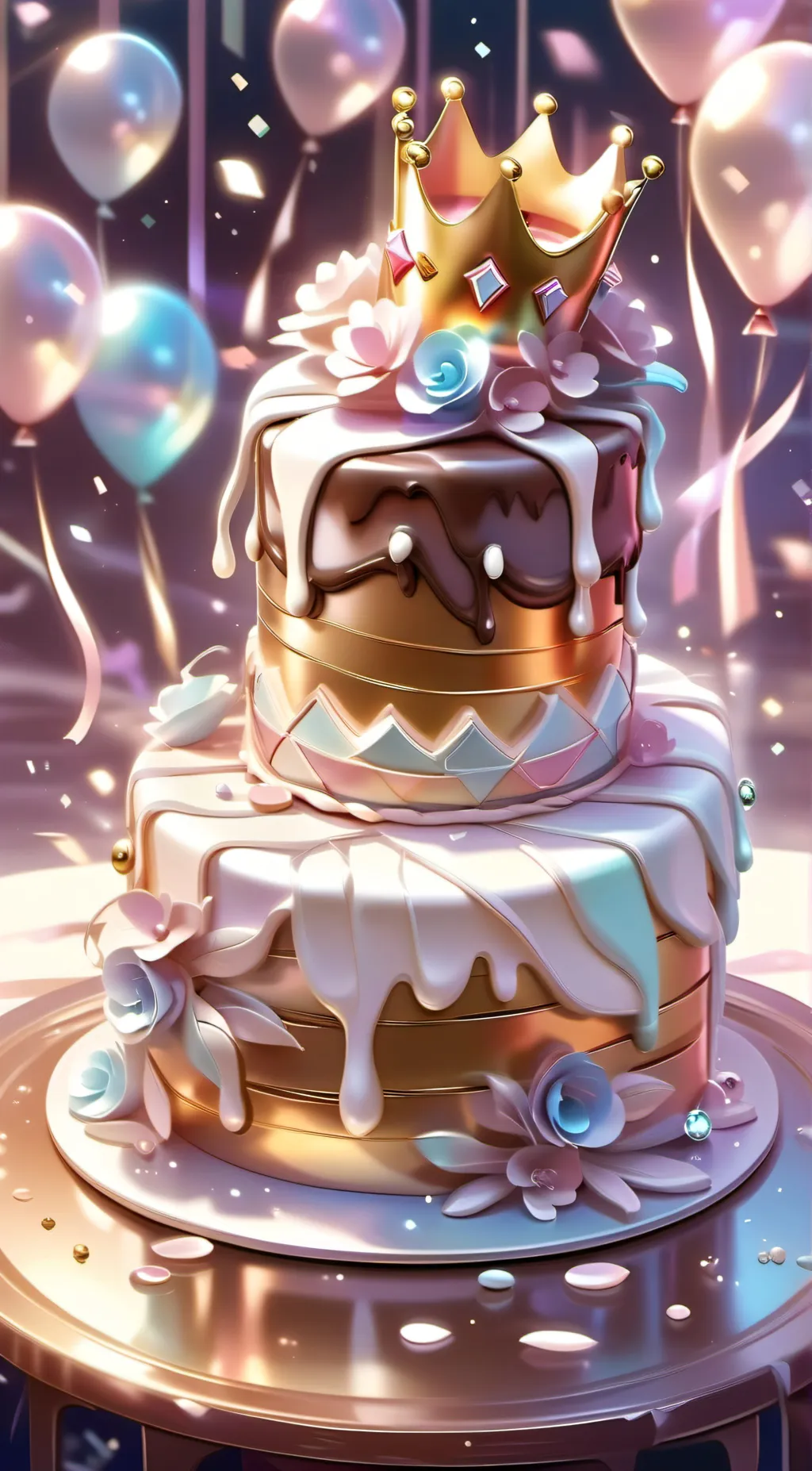 ai character: HAPPY BIRTHDAY background