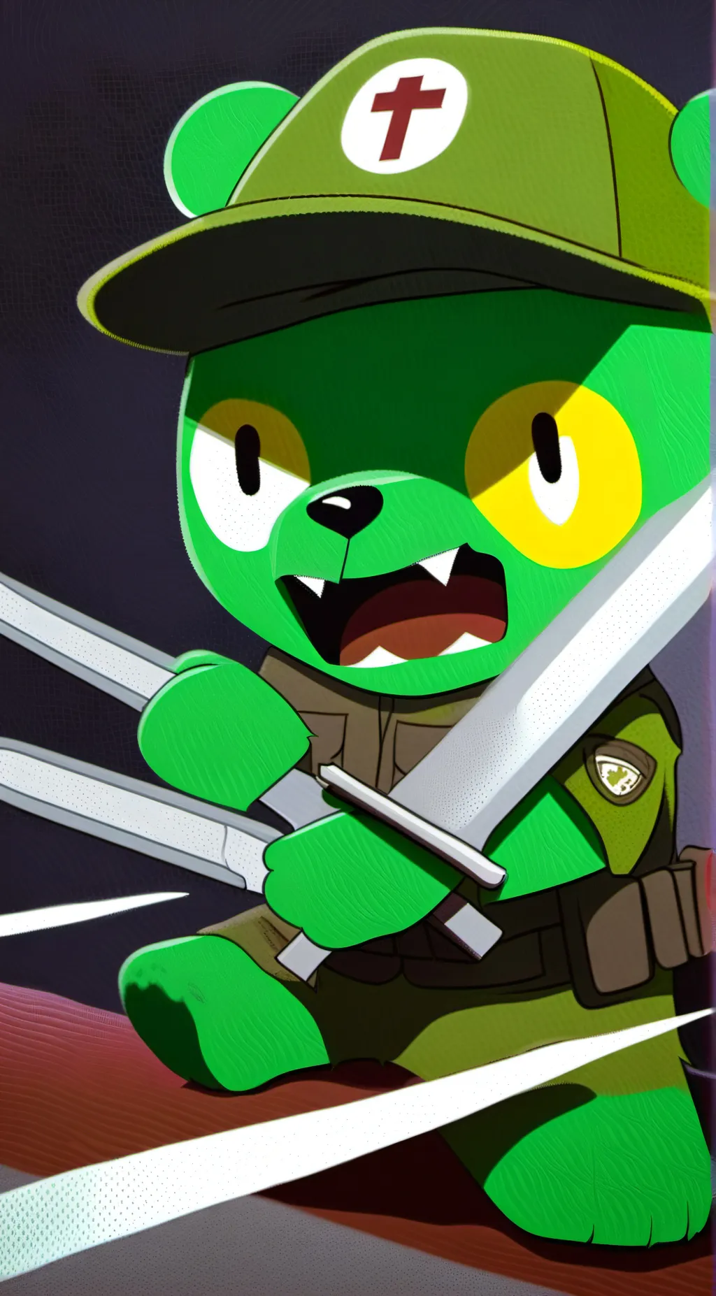 ai character: flippy (htf) background