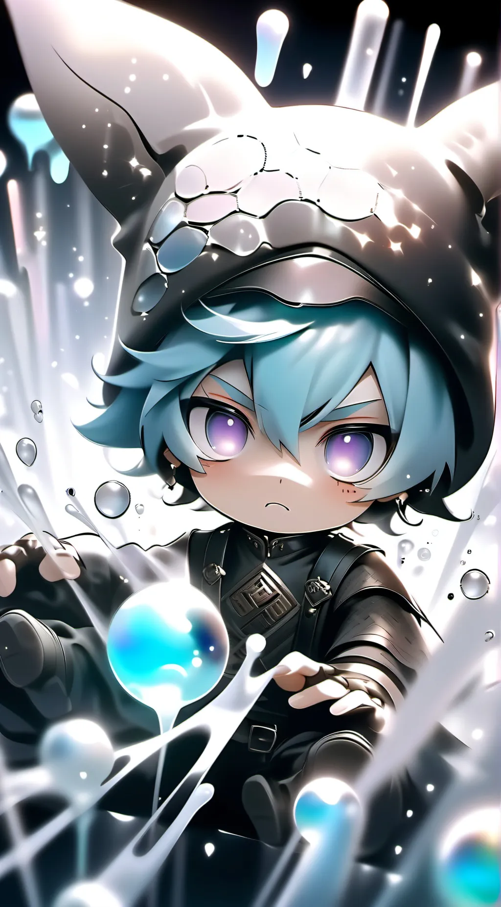 ai character: Blue dragon background