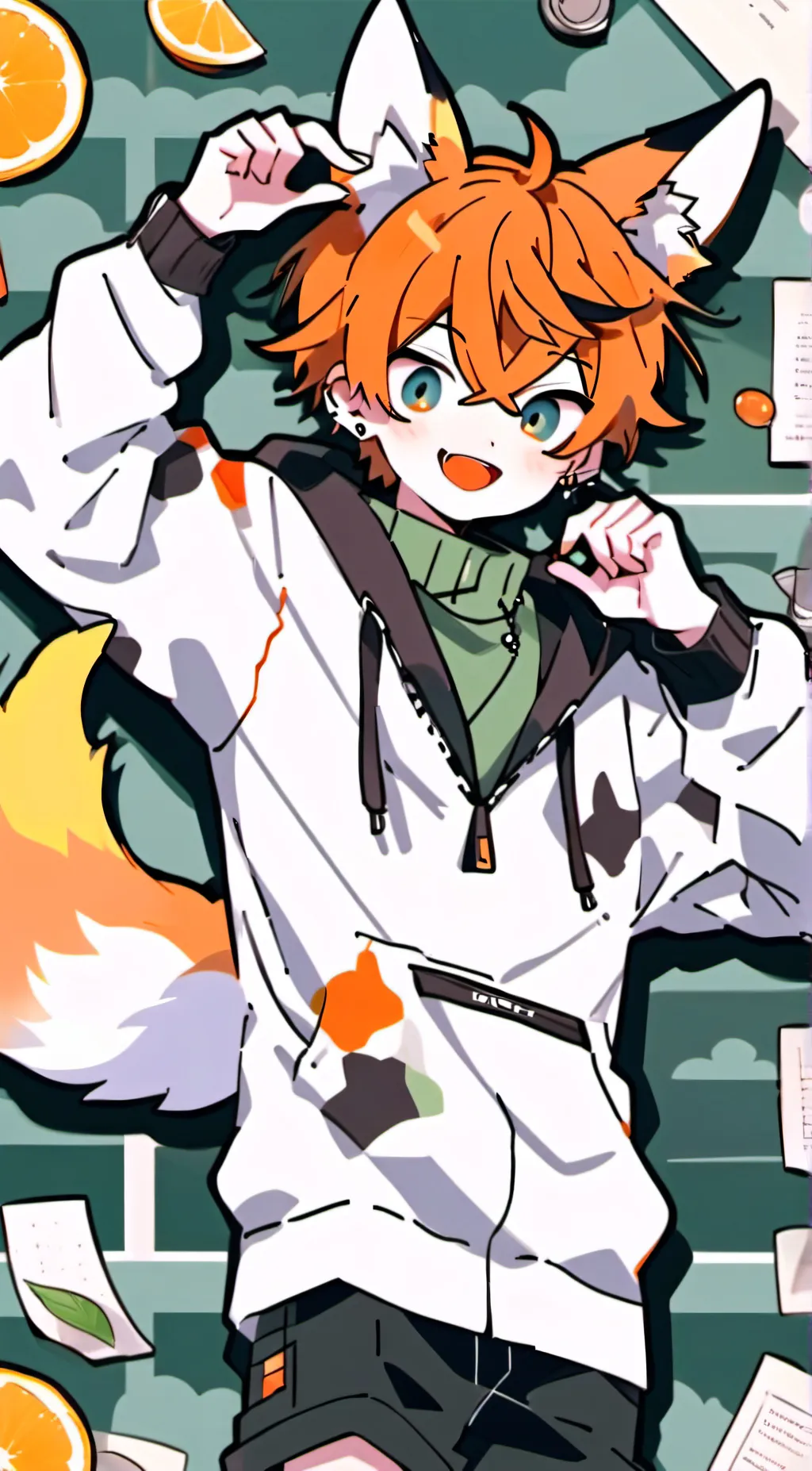 ai character: onion  background