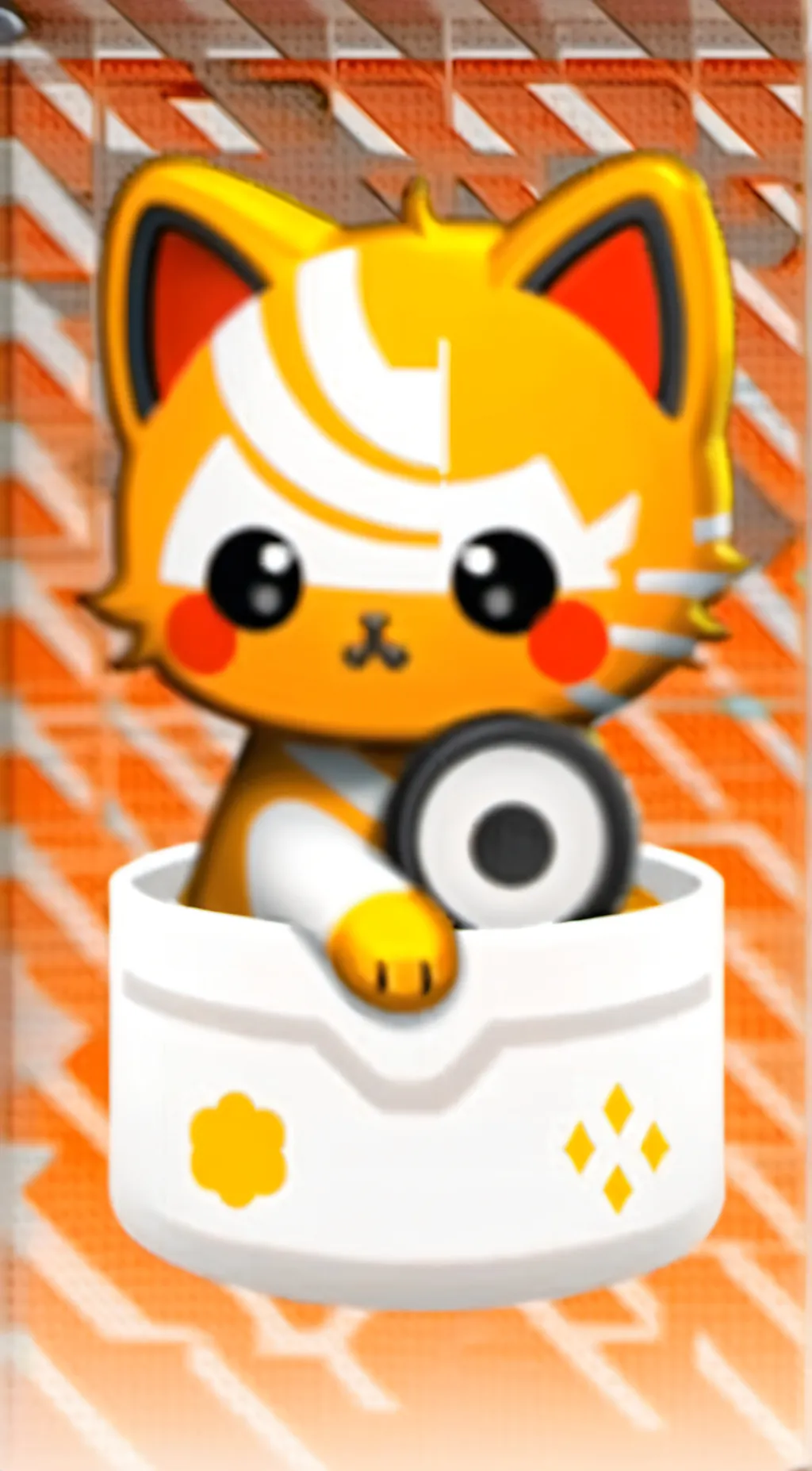 ai character: baby emoji cat background