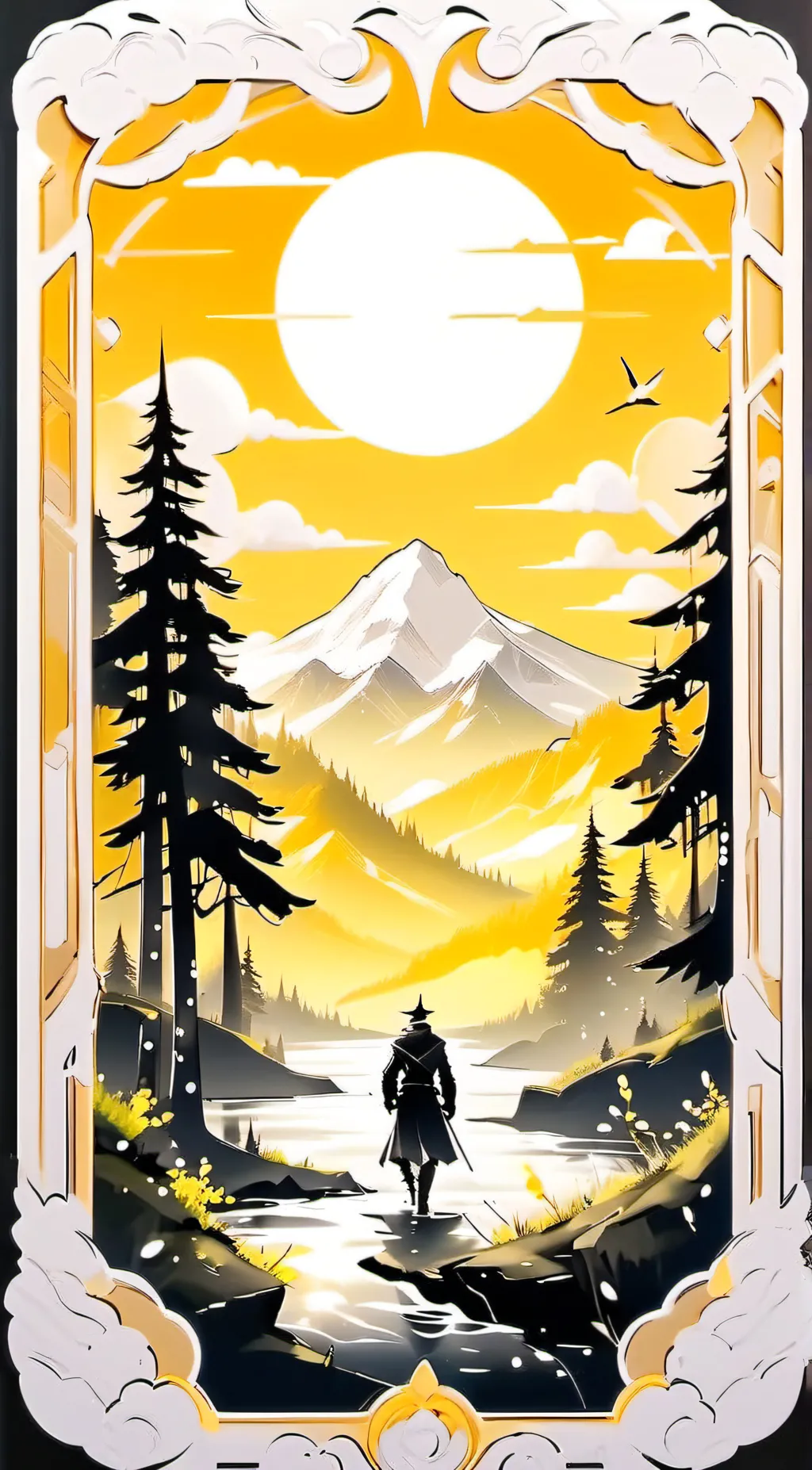 ai character: THE FOREST background