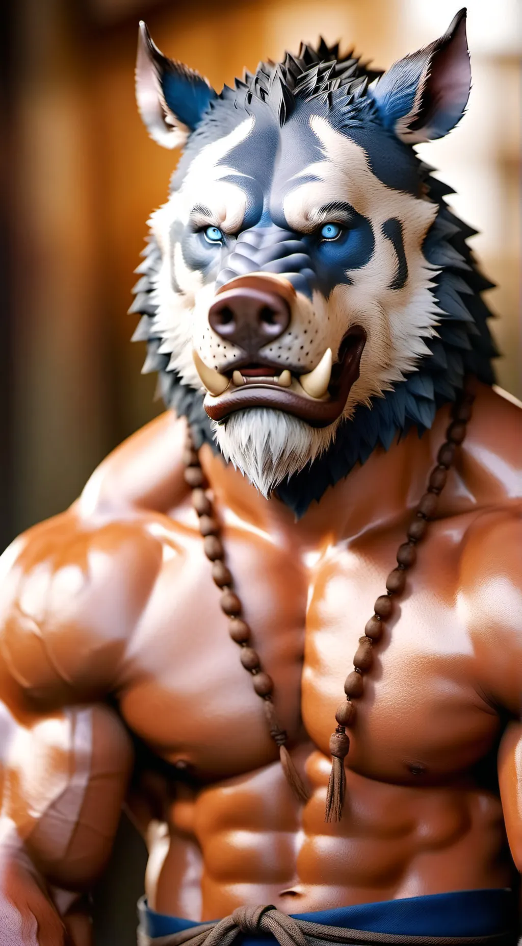 ai character: Inosuke Hashibira  background