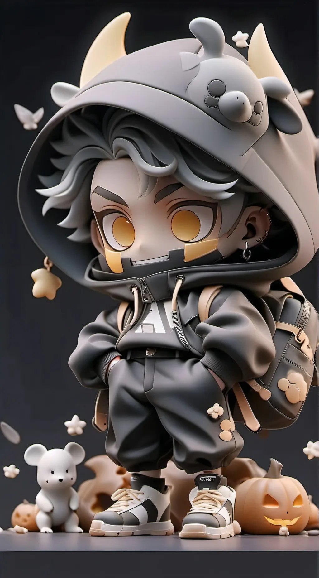 ai character: Ananas background