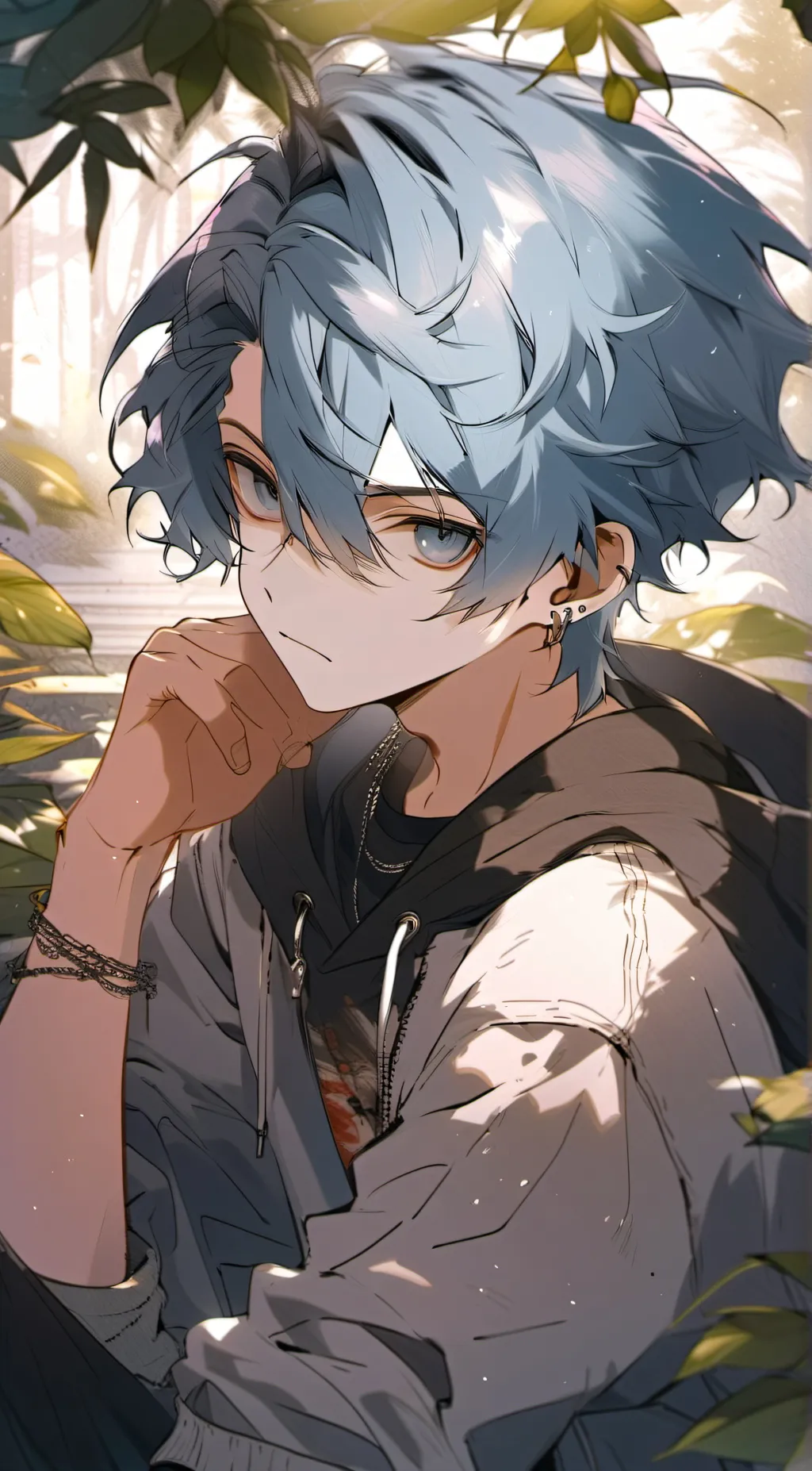 ai character: Rain background