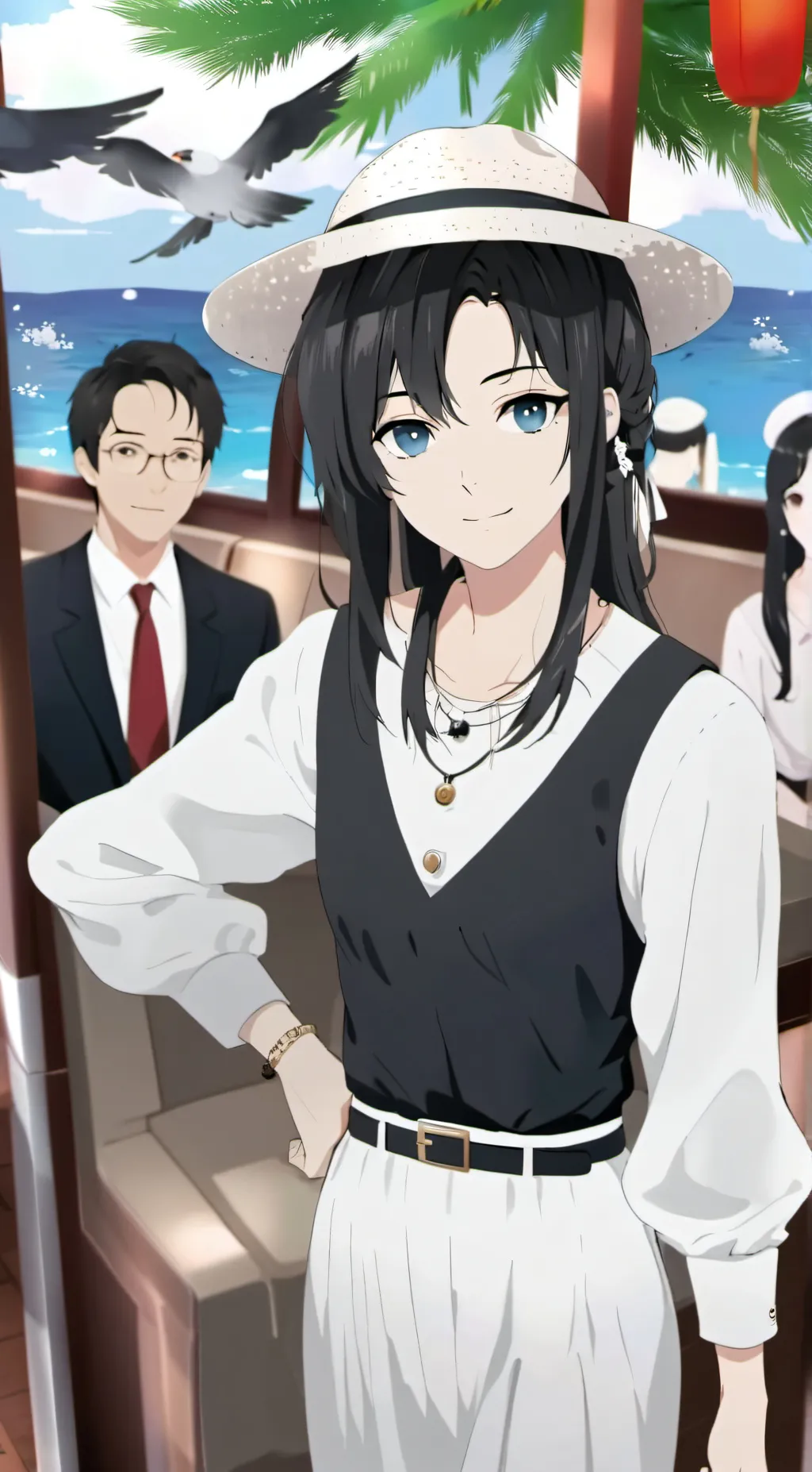 ai character: HH cruise  background