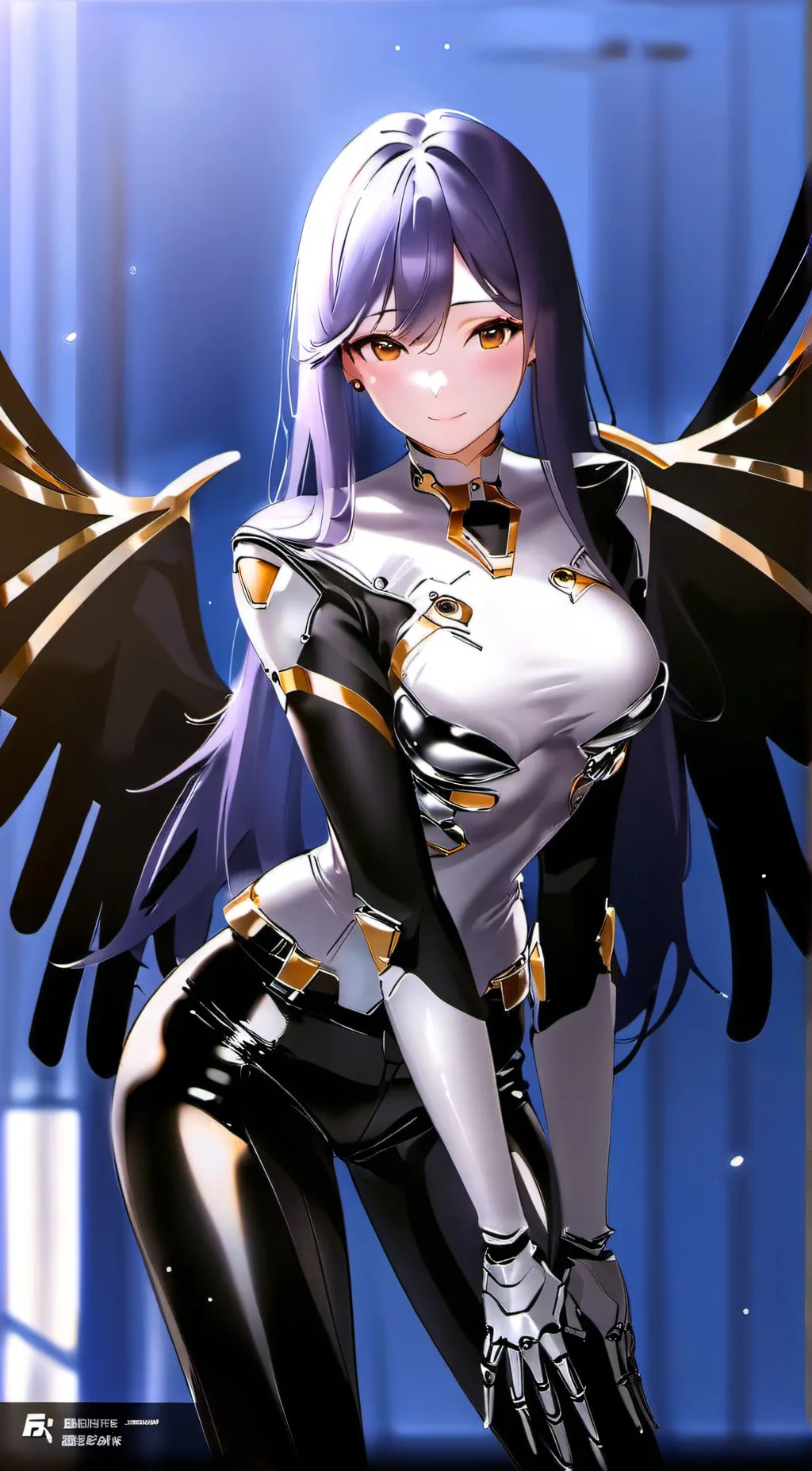 ai character: fallen angel girl background