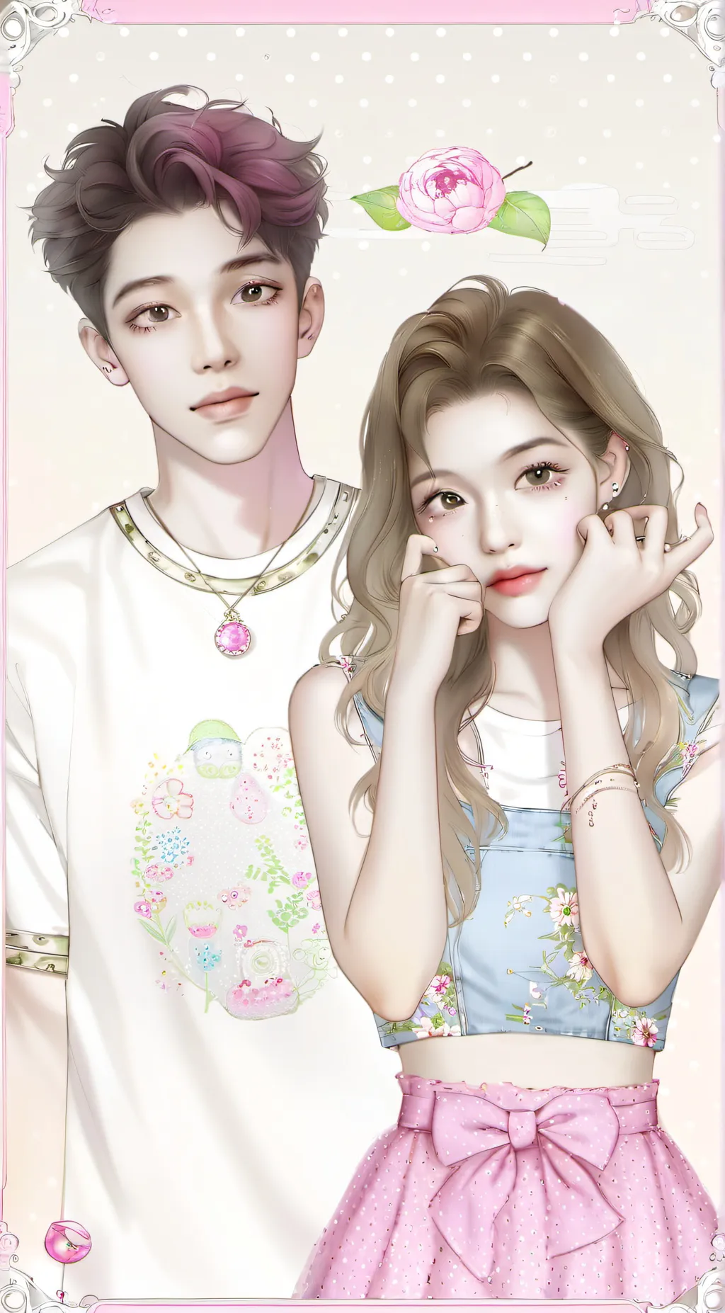 ai character: popukar coupple background