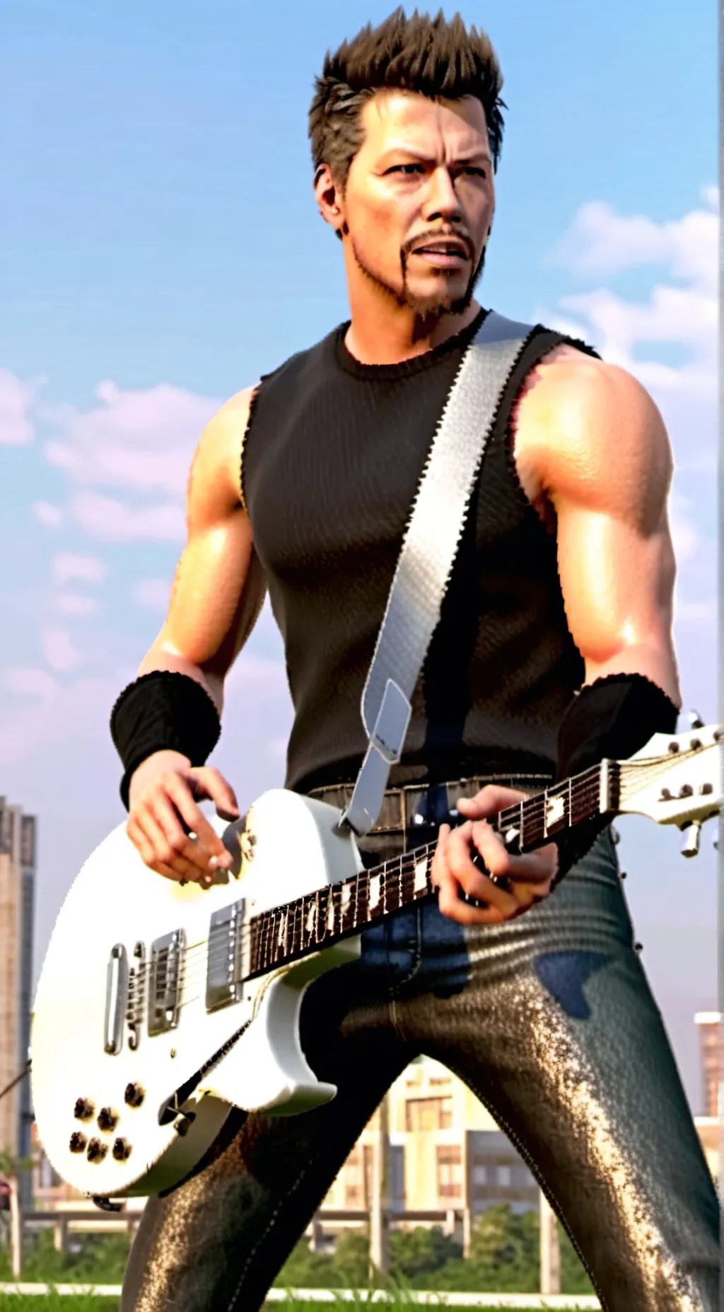 ai character: james Hetfield background