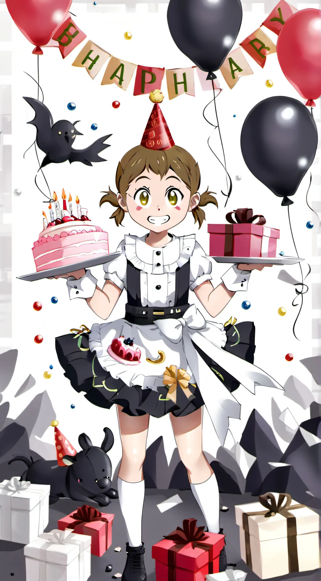 ai character: HBD TO TALKIE background