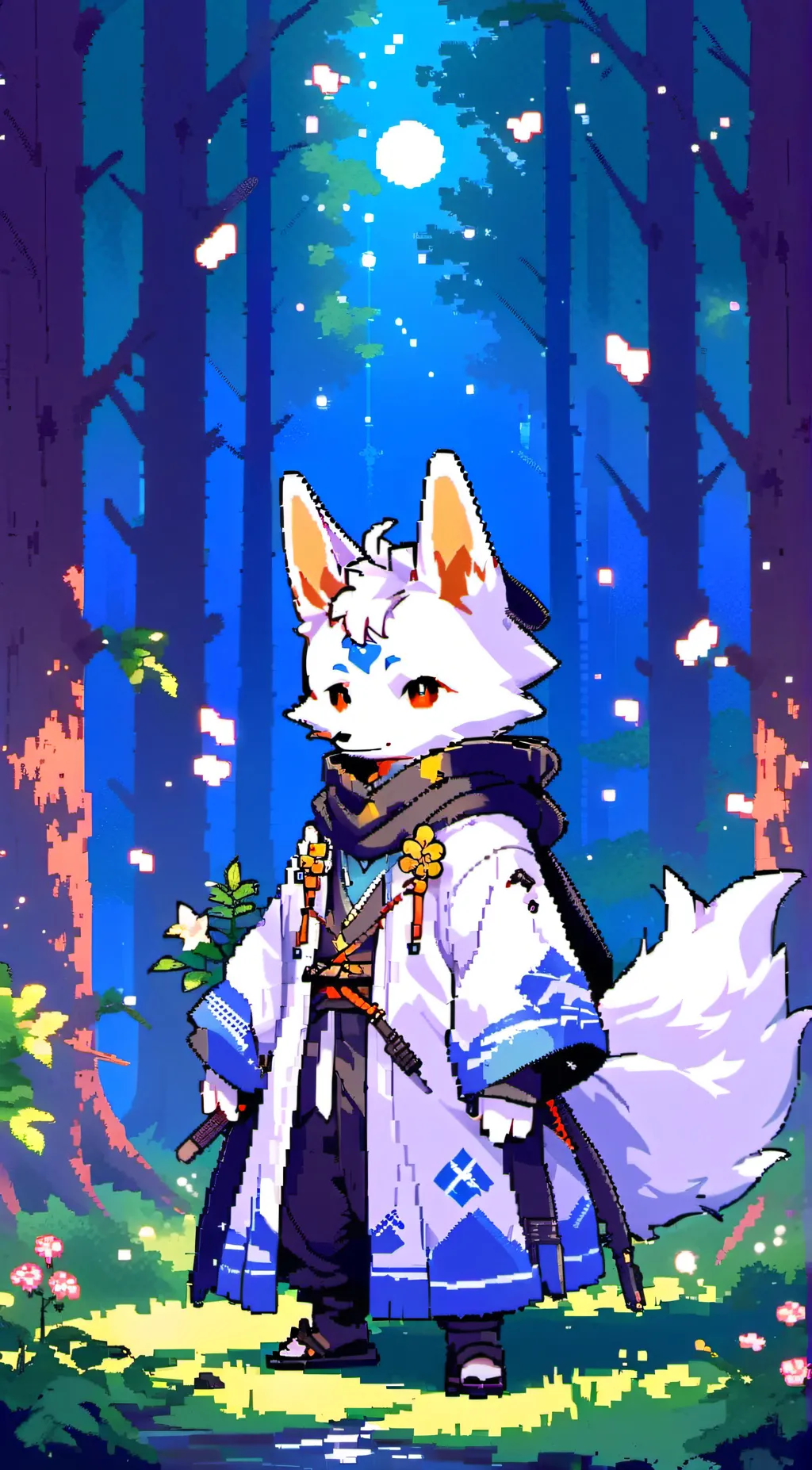 ai character: Kitsune background