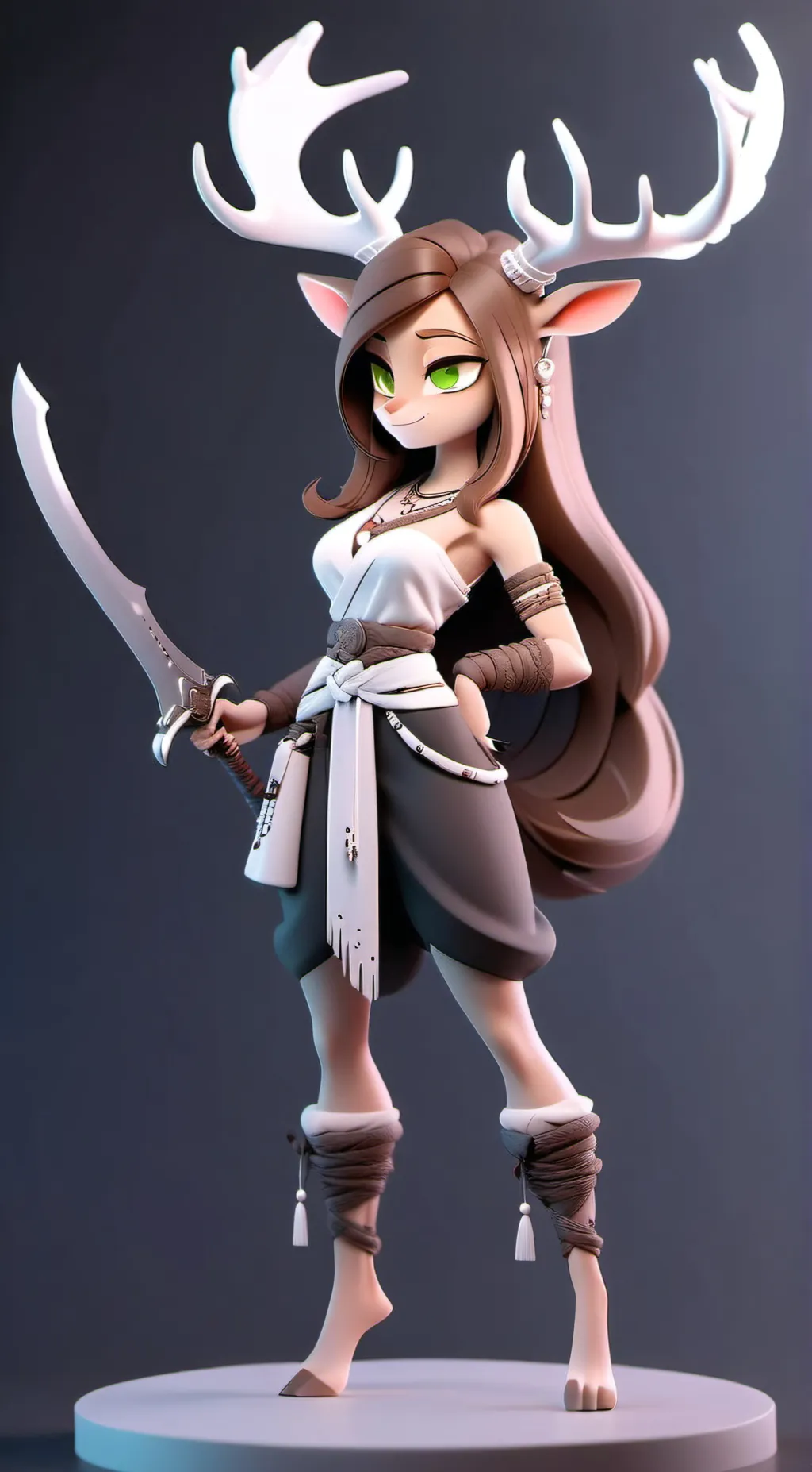 ai character: warrior deer background