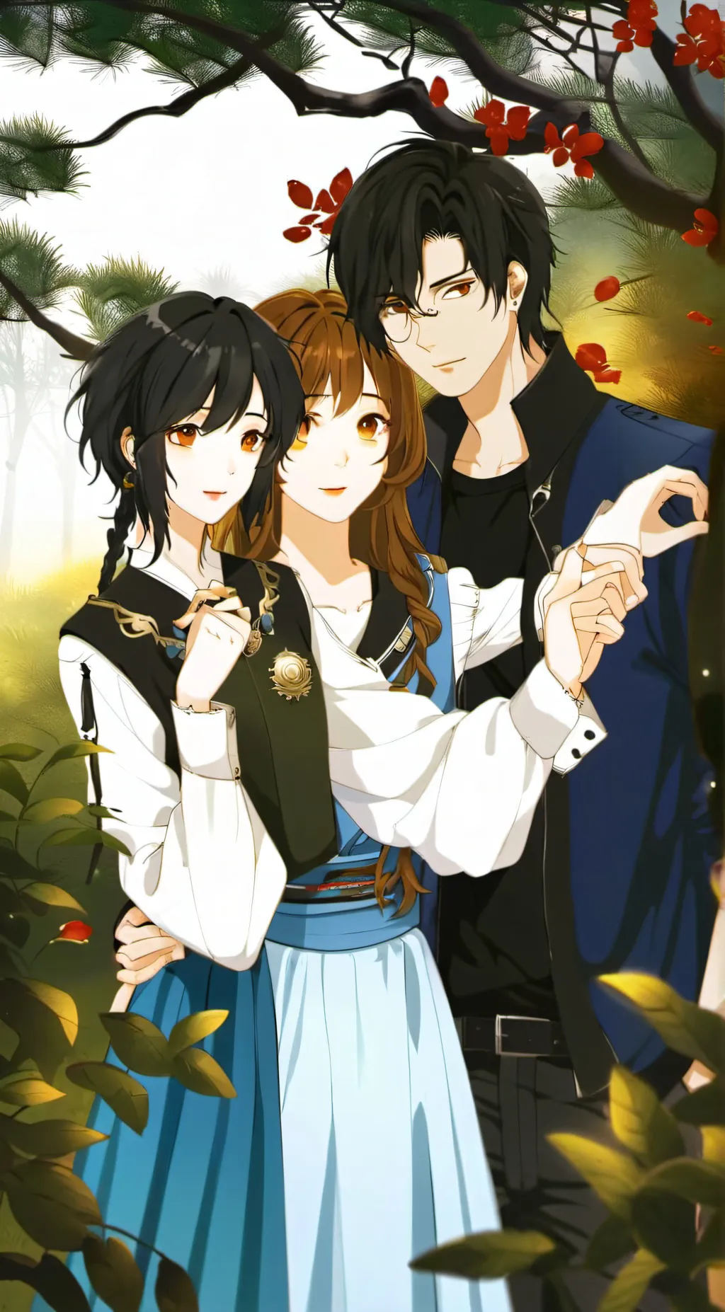 ai character: emma and Adrien  background