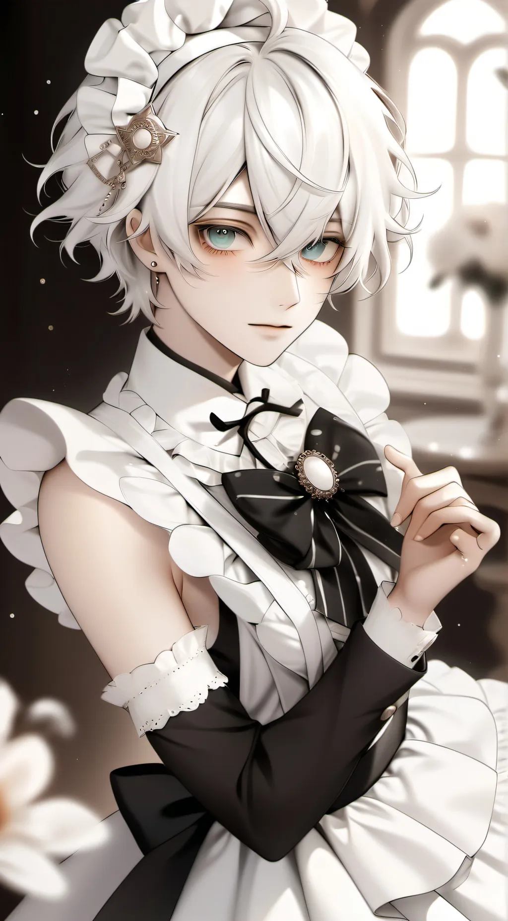 ai character: 🤍Kai🖤 background