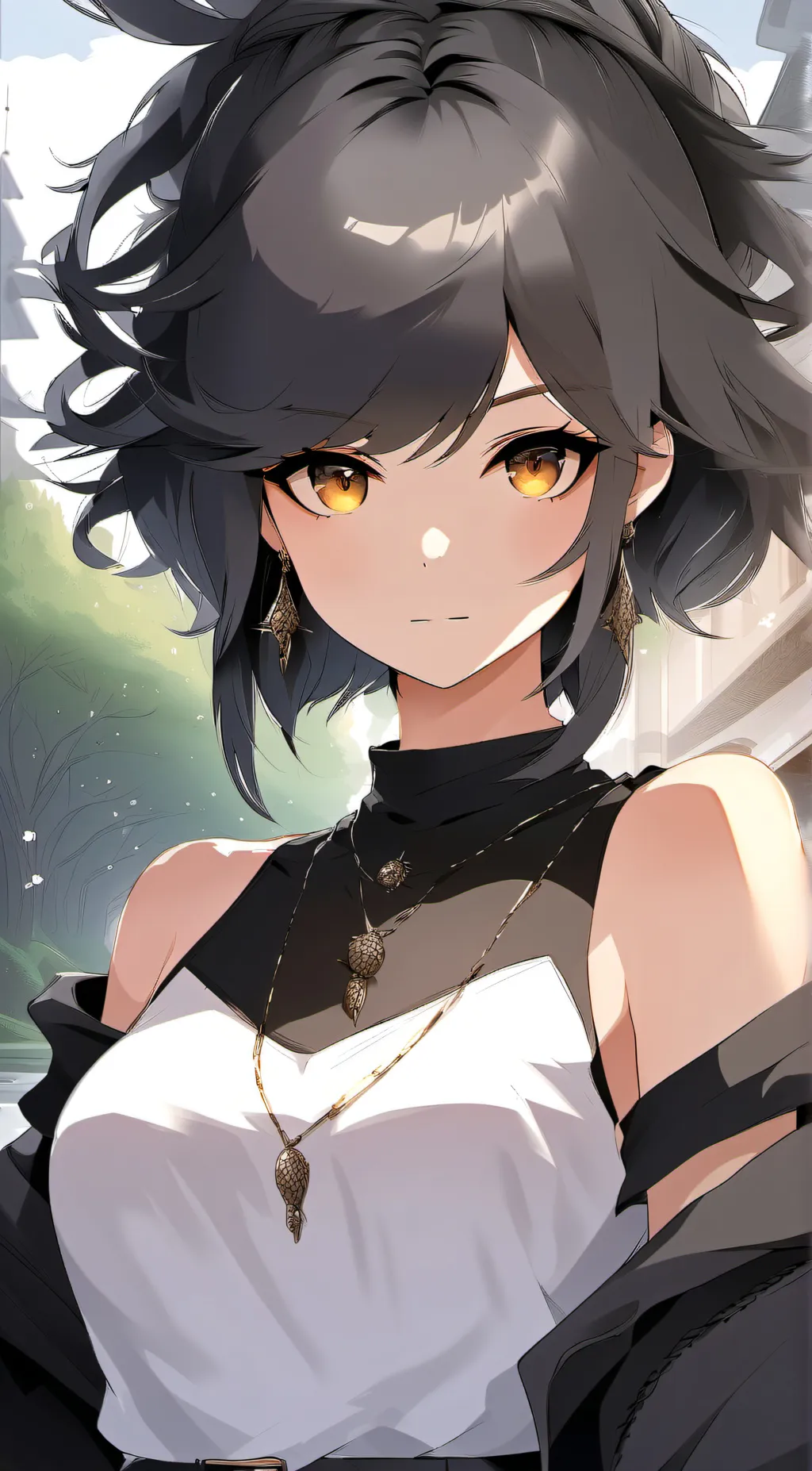 ai character: snow background