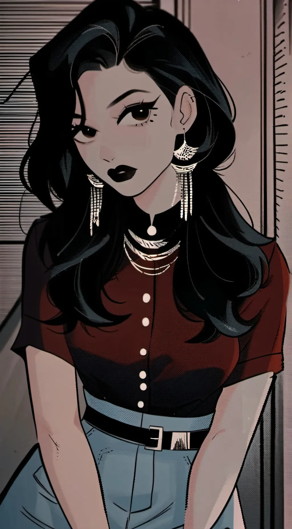 ai character: moon background