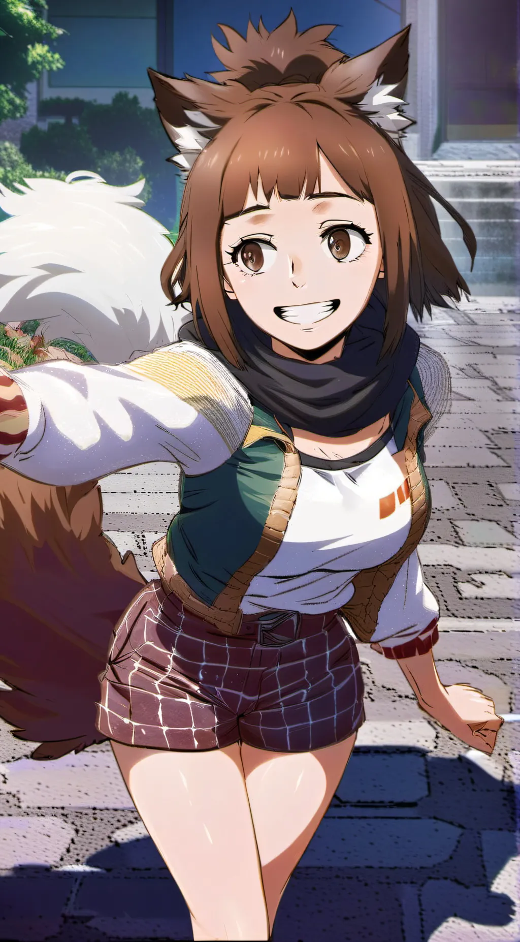ai character: ochaco uraraka background