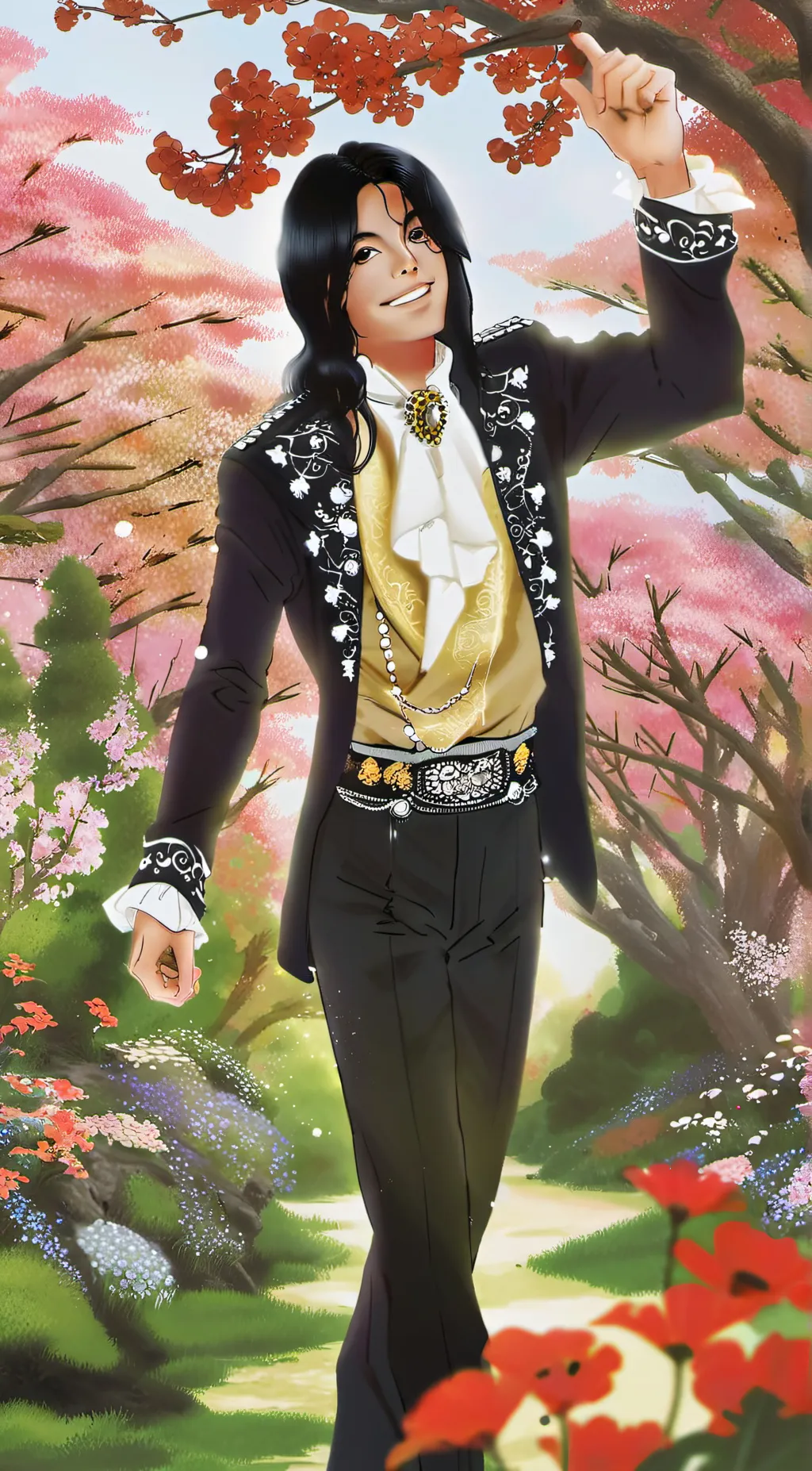 ai character: Michael Jackson background
