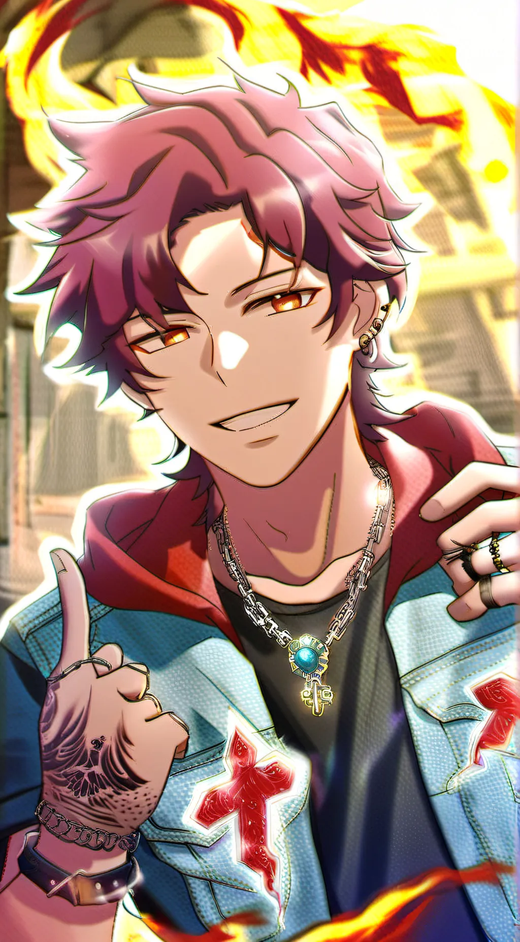 ai character: Allen Sugasano  background